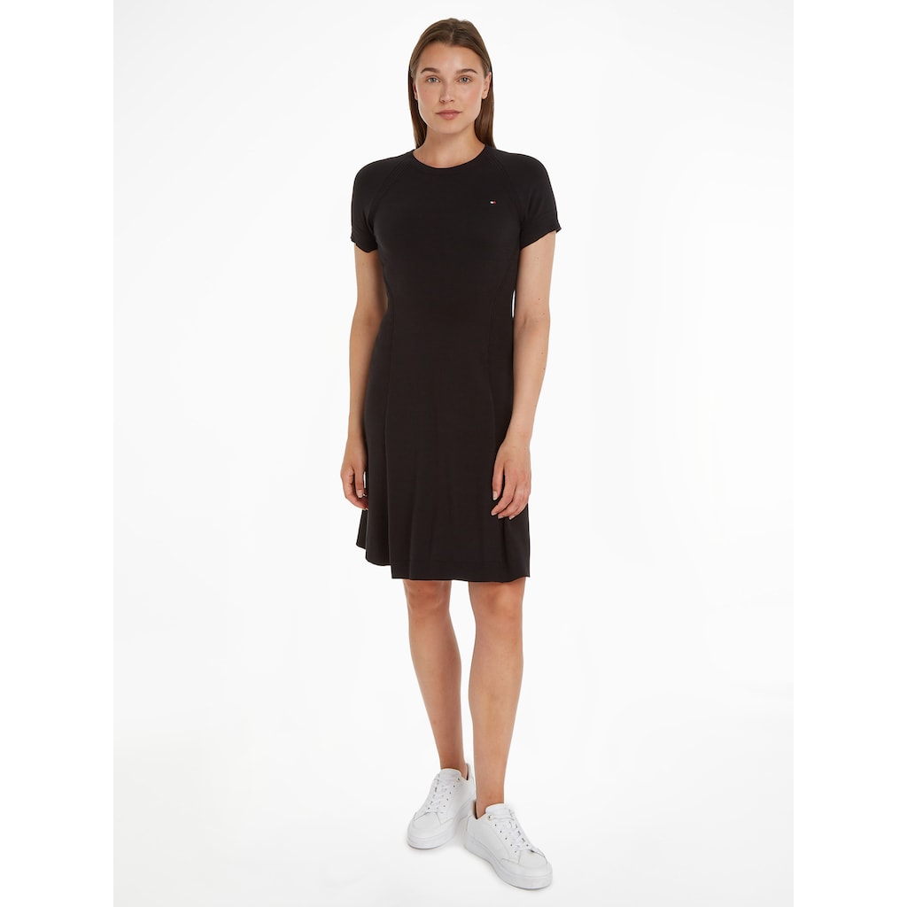 Tommy Hilfiger Jerseykleid »CO JERSEY STITCH F&F DRESS«, mit Logostickerei auf der Brust