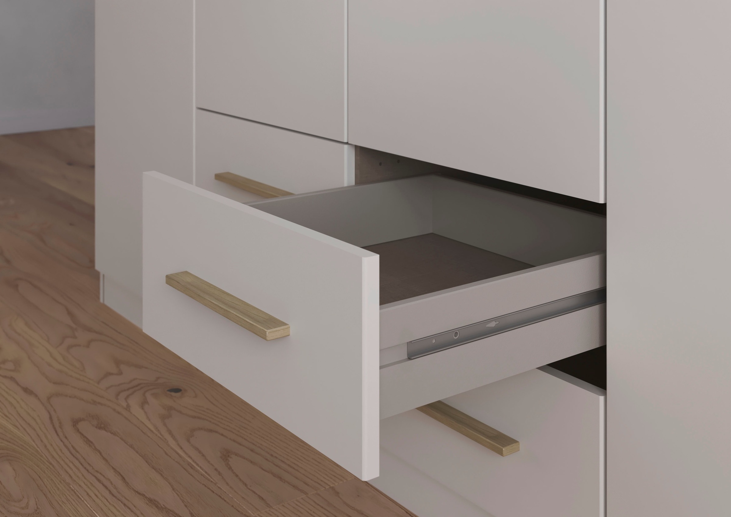 rauch Drehtürenschrank »Kleiderschrank Schrank Garderobe KREFELD optional mit Spiegel«, mit 3 Griff-Varianten, inkl. praktischen Schubladen MADE IN GERMANY