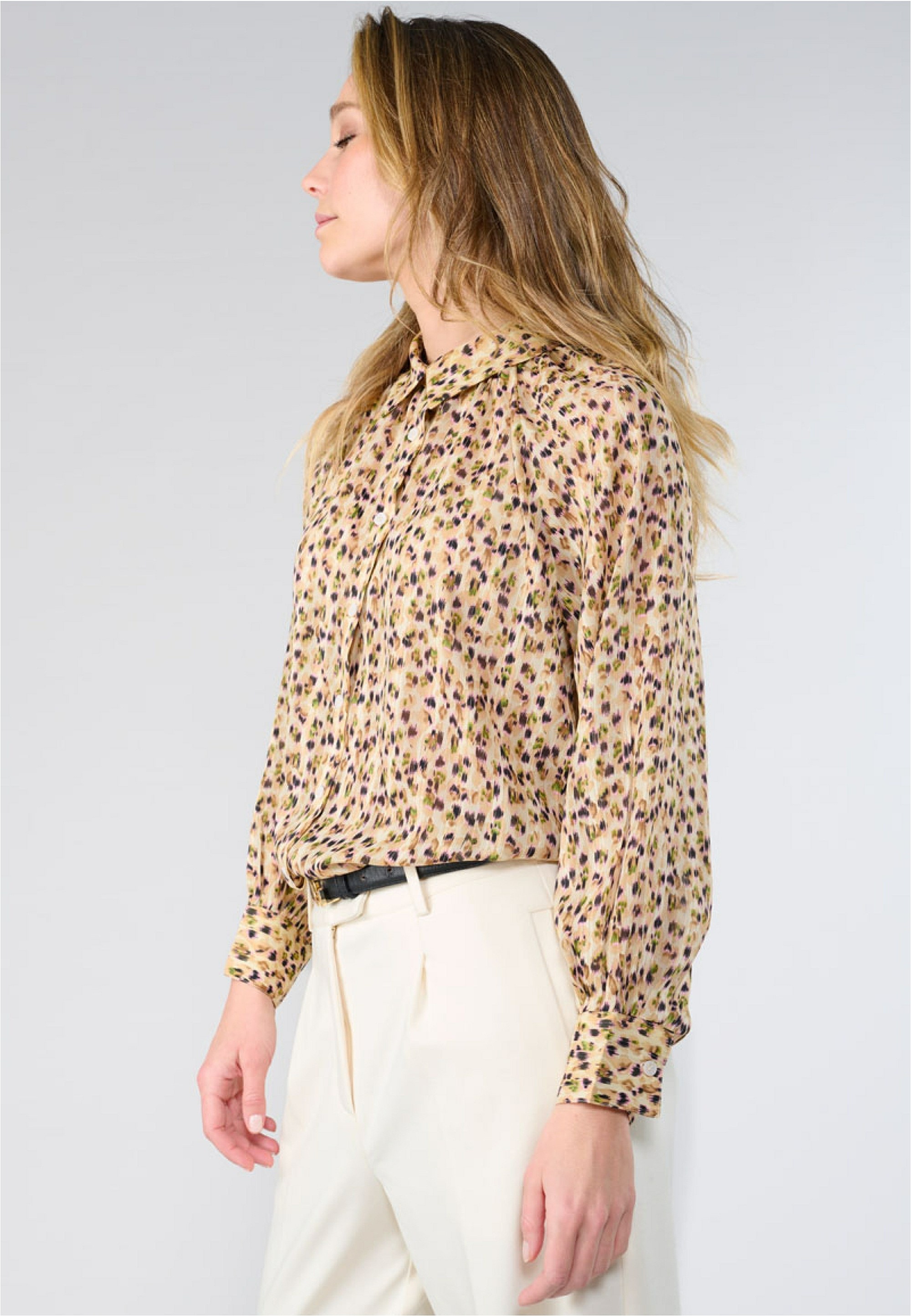 Le Temps Des Cerises Klassische Bluse »TALOU«, im angesagten Leo-Design