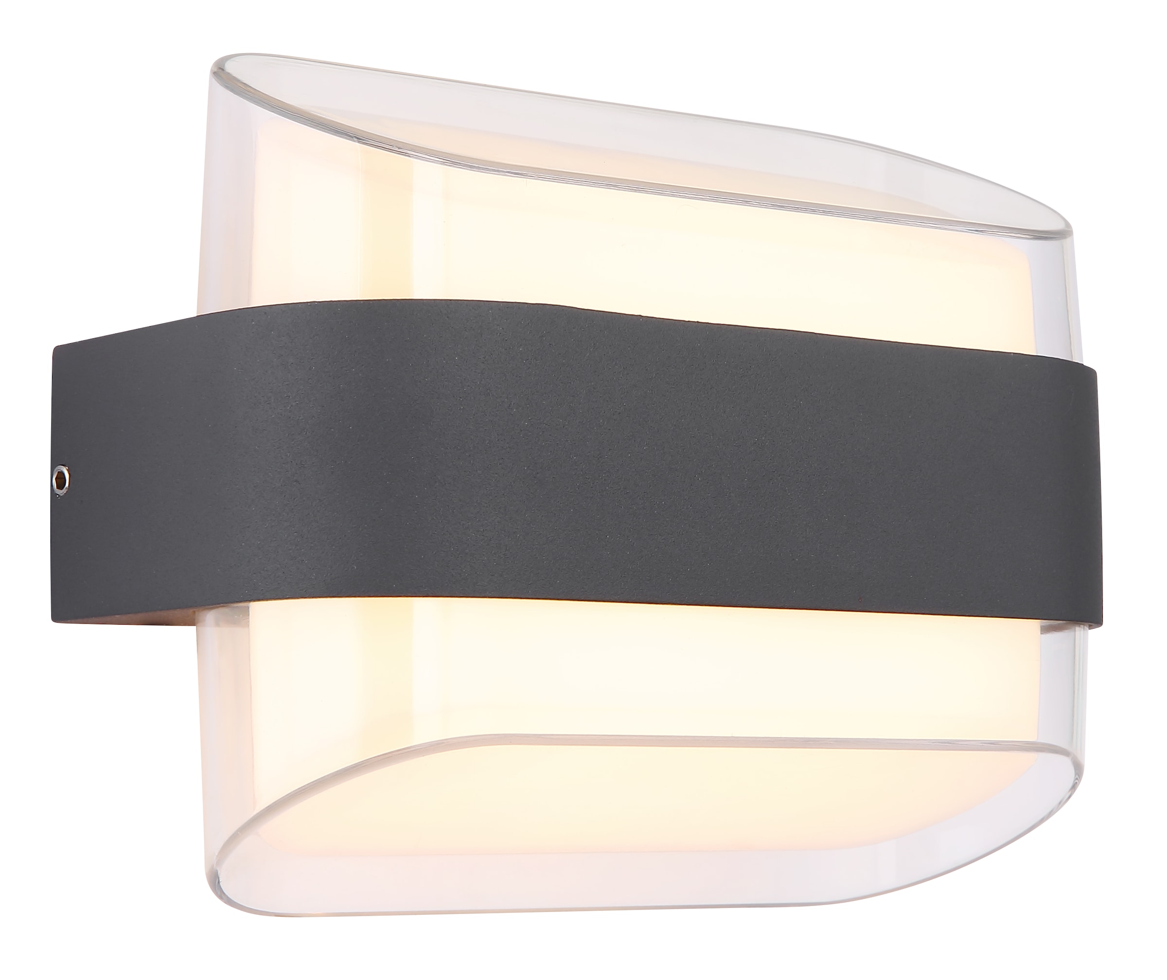 GLOBO LIGHTING LED Außen-Wandleuchte »PLIXON«, Leuchtmittel LED-Modul | LED fest integriert, Außenbereich/IP54/3000K/Kunststoff opal/anthrazit