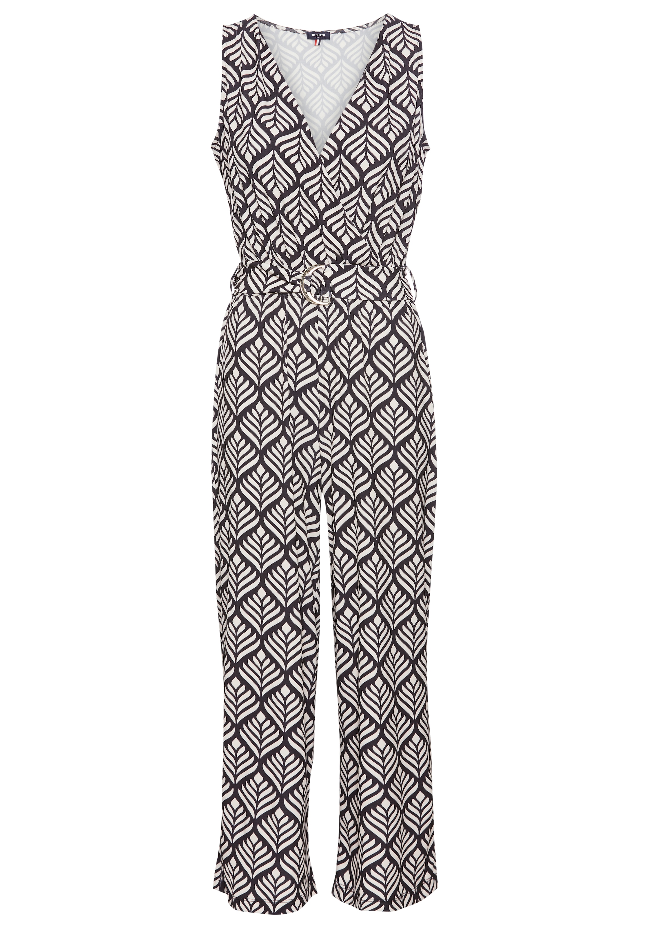 HECHTER PARIS Overall, mit modischem Print und Bindetaille
