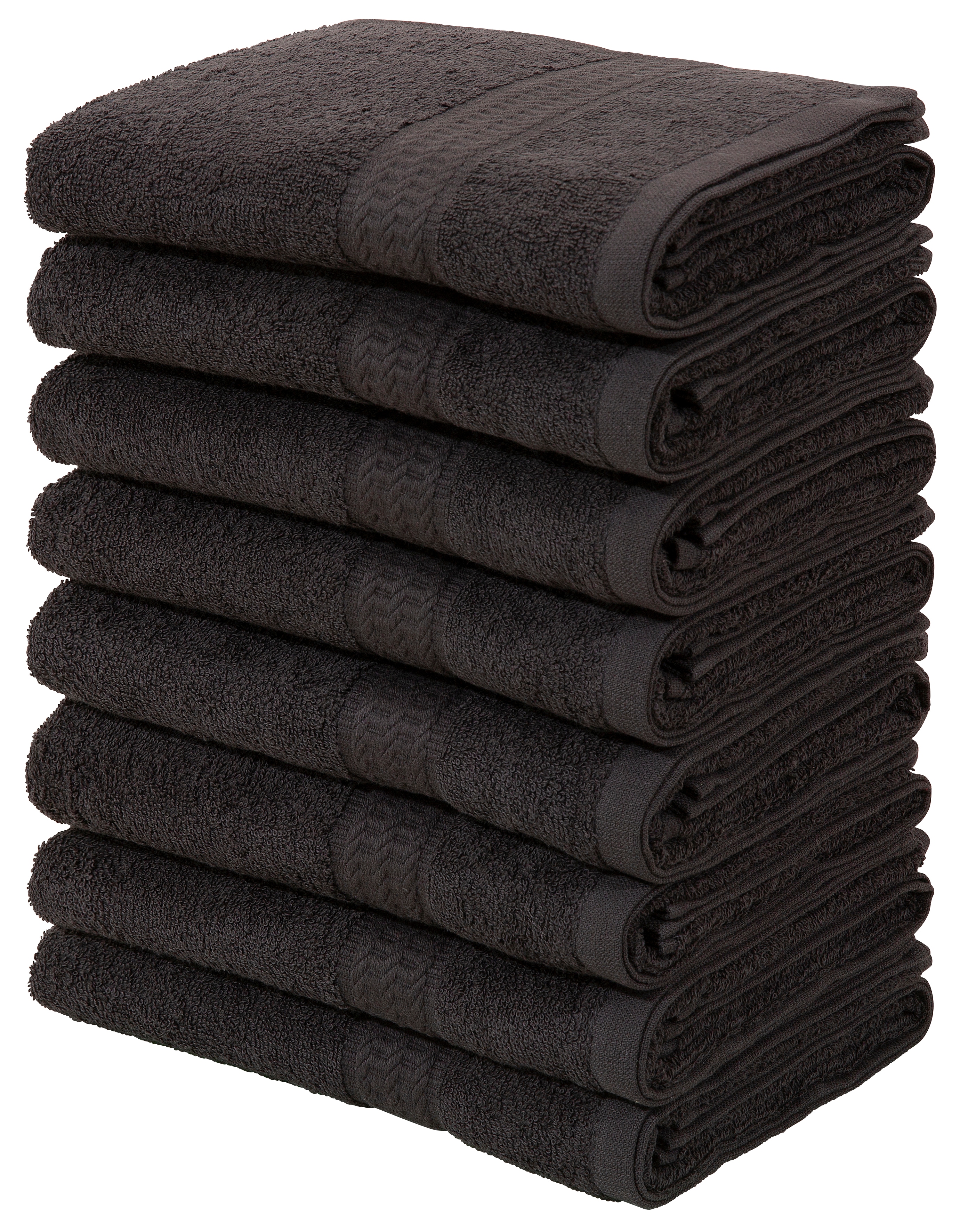 OTTO home Handtücher "Juna, als Set und Serie erhältlich, 8 Handtücher, 50x100cm" 8-tlg. Handtuch-Set, 100% Baumwolle, mit Bordüre, Uni-Farben, weich
