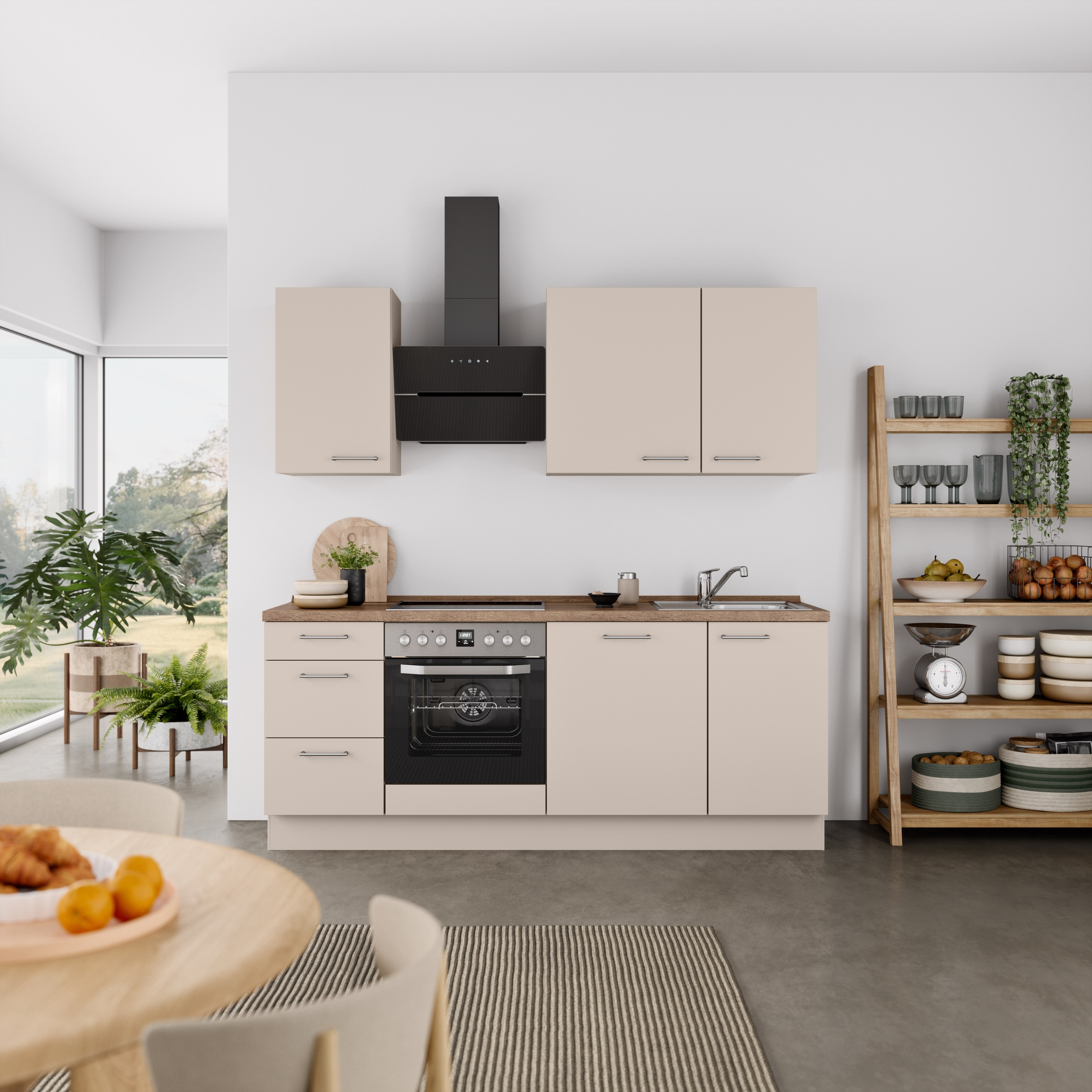 nobilia Küchenzeile ""Laser II", Ausrichtung wählbar, Breite 210 cm" vormon günstig online kaufen