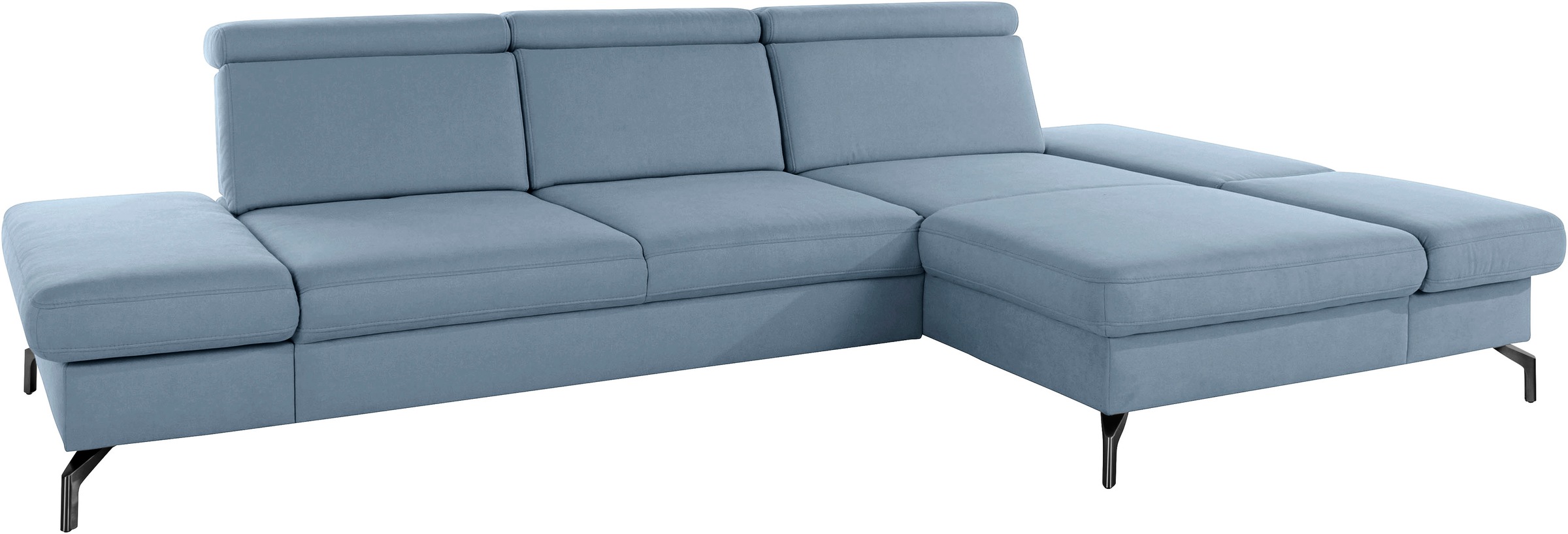 sit&more Ecksofa »Brisbane L-Form«, Fußhöhe 15 cm, inklusive Sitztiefen-, Armteil- und Kopfteilverstellung