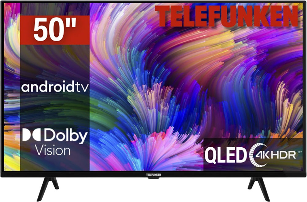 Telefunken QLED-Fernseher »D50Q660M2CW«, 126 cm/50 Zoll, 4K Ultra HD, Smart- TV | BAUR