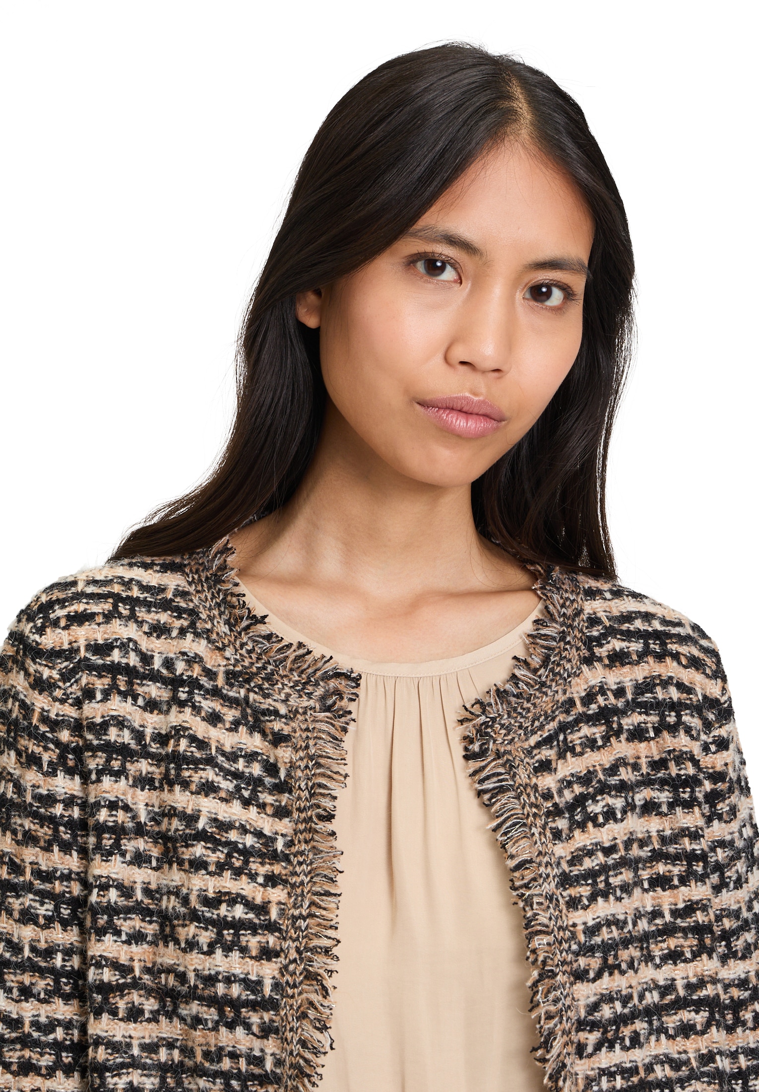 Betty Barclay Strickjacke »Betty Barclay Damen Strick-Cardigan mit Fransen«, Glitzer