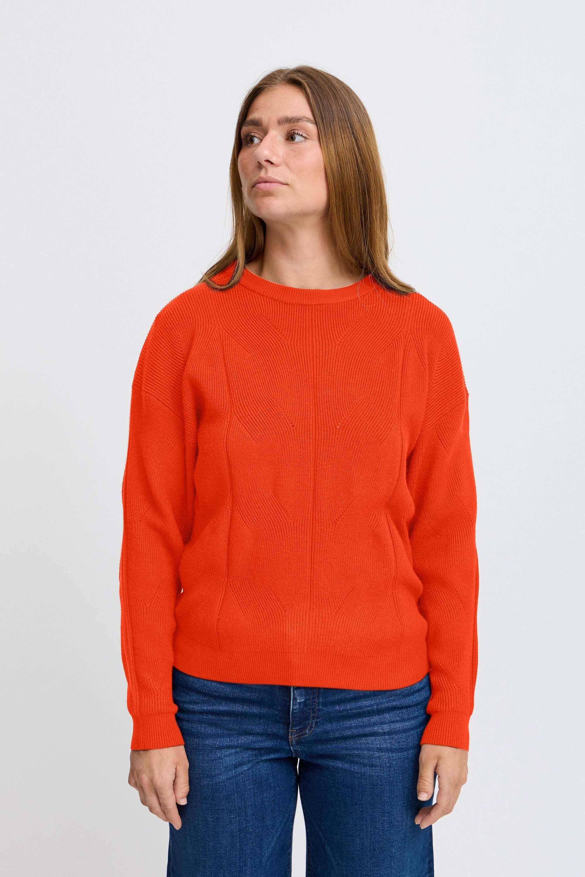 Ichi Strickfleece-Pullover »Strickpullover IHBoston«