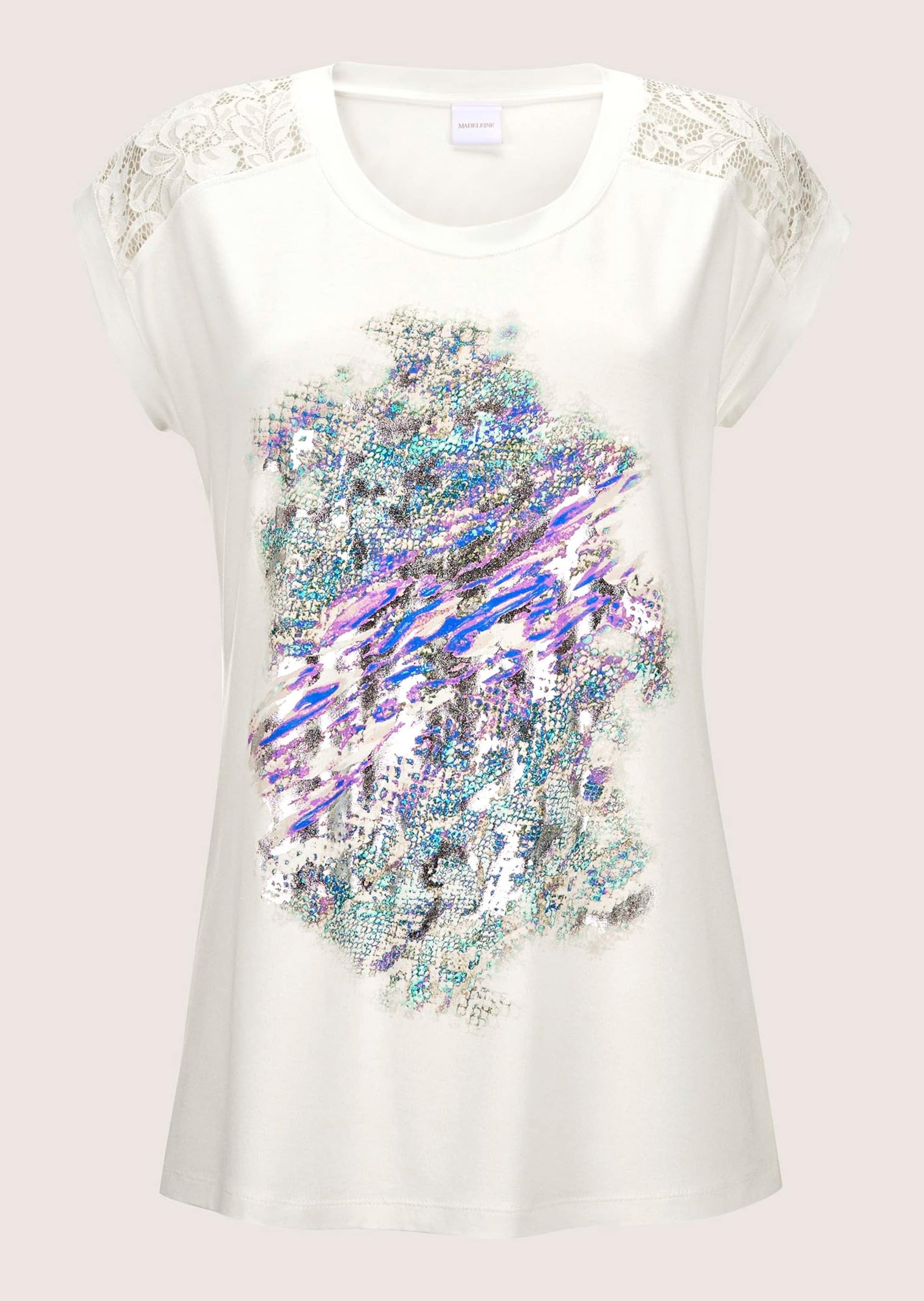 MADELEINE Kurzarmshirt "Shirt Sommerliches Oberteil mit Spitzenakzent" günstig online kaufen