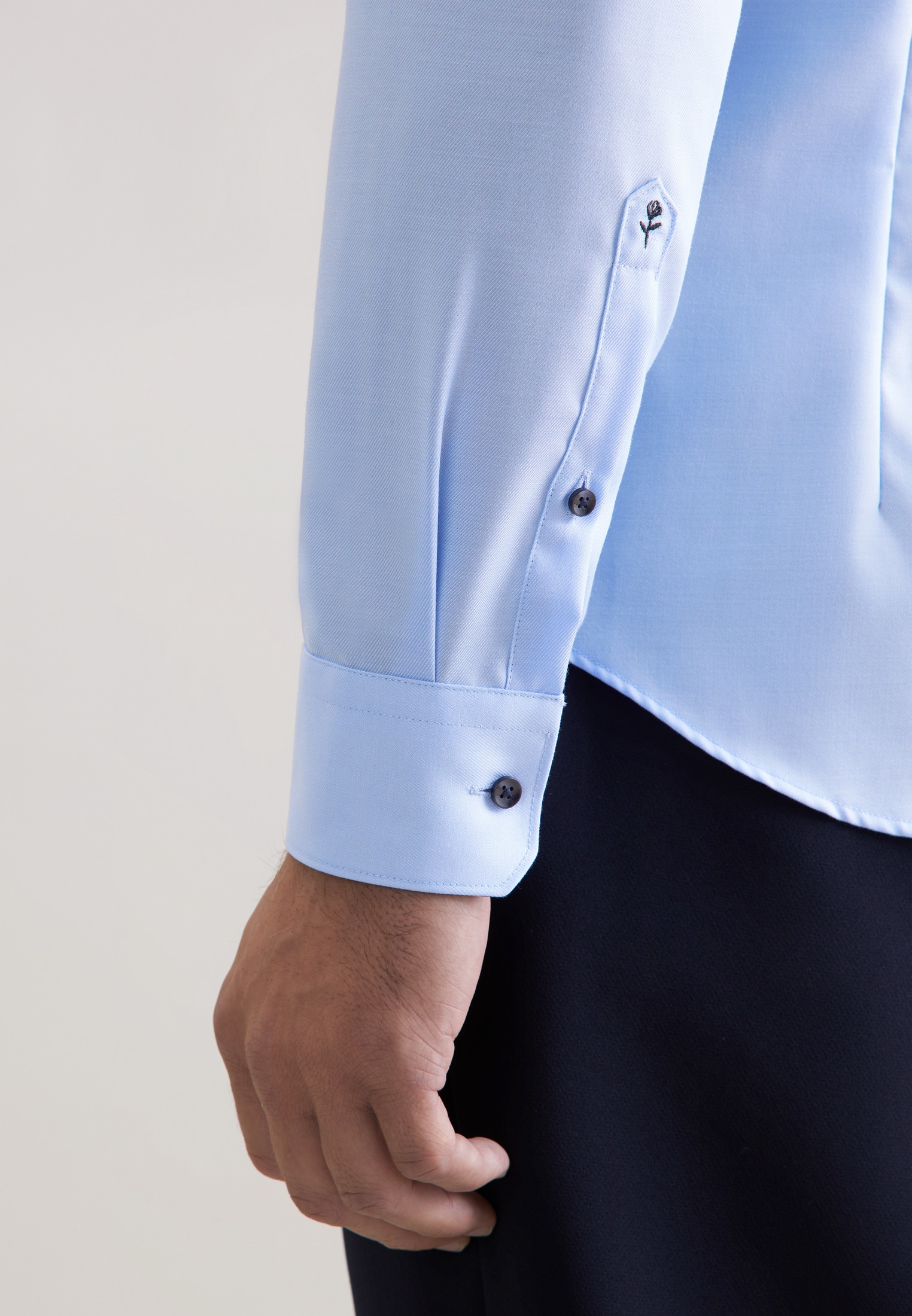 Seidensticker Schwarze Rose Shirt Men's Blue L 3