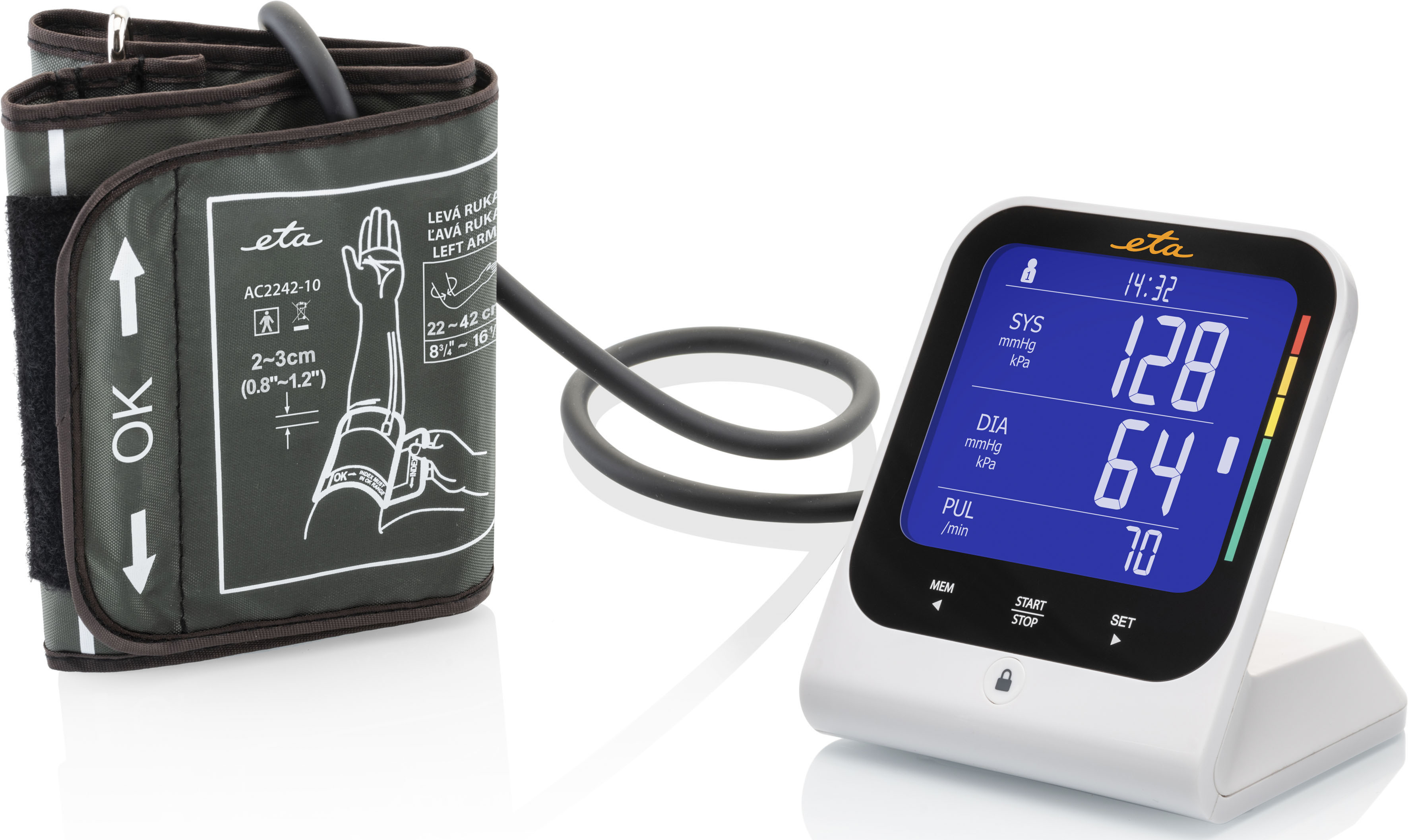 Thumbnail - eta Oberarm-Blutdruckmessgerät "TMB-1490" Nutzung mit SMART App Medm BP