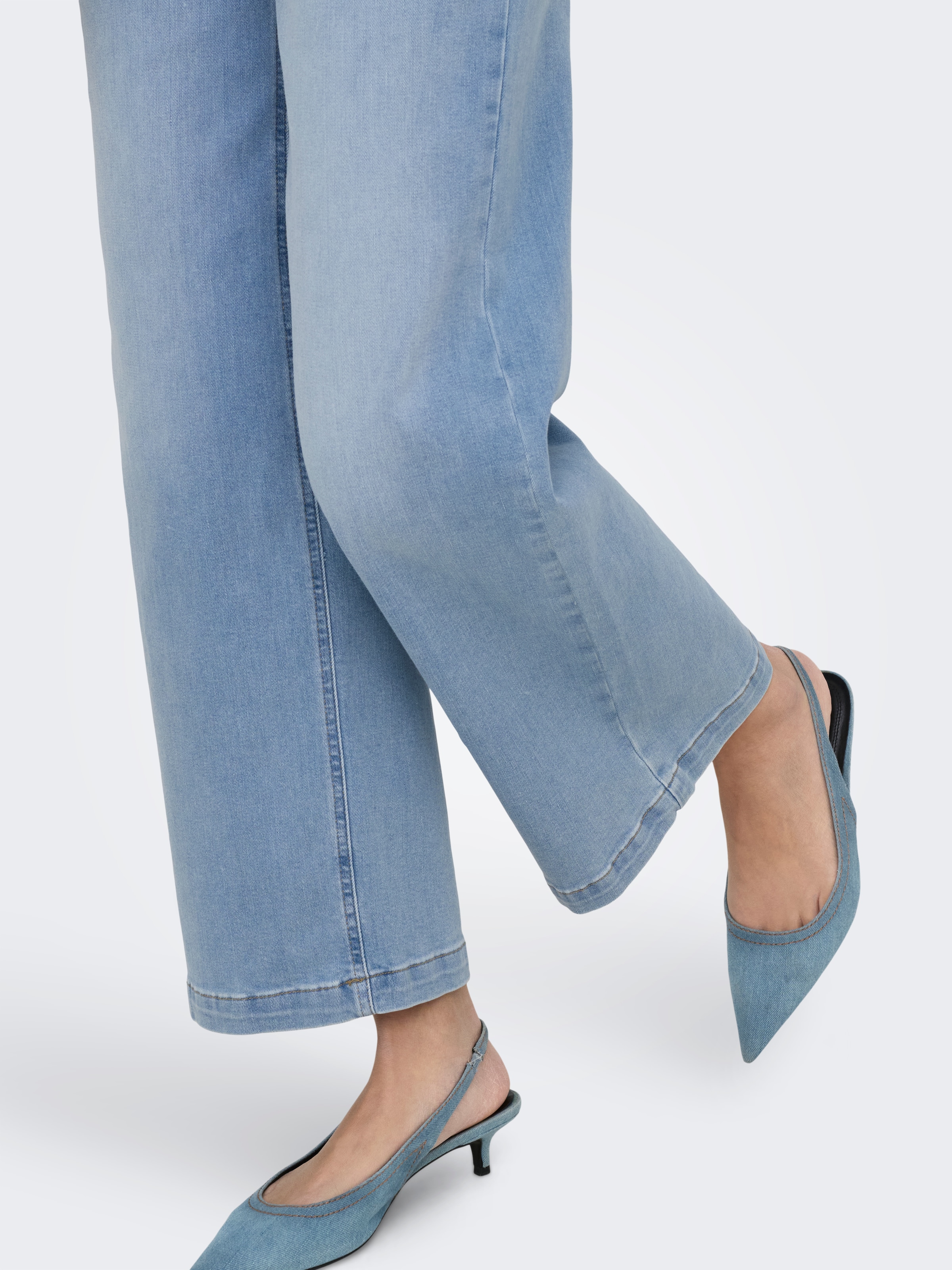 ONLY High-waist-Jeans »ONLMADISON BLUSH HW CP WD DNM CRO371NOOS« wide fit, knöchelfrei