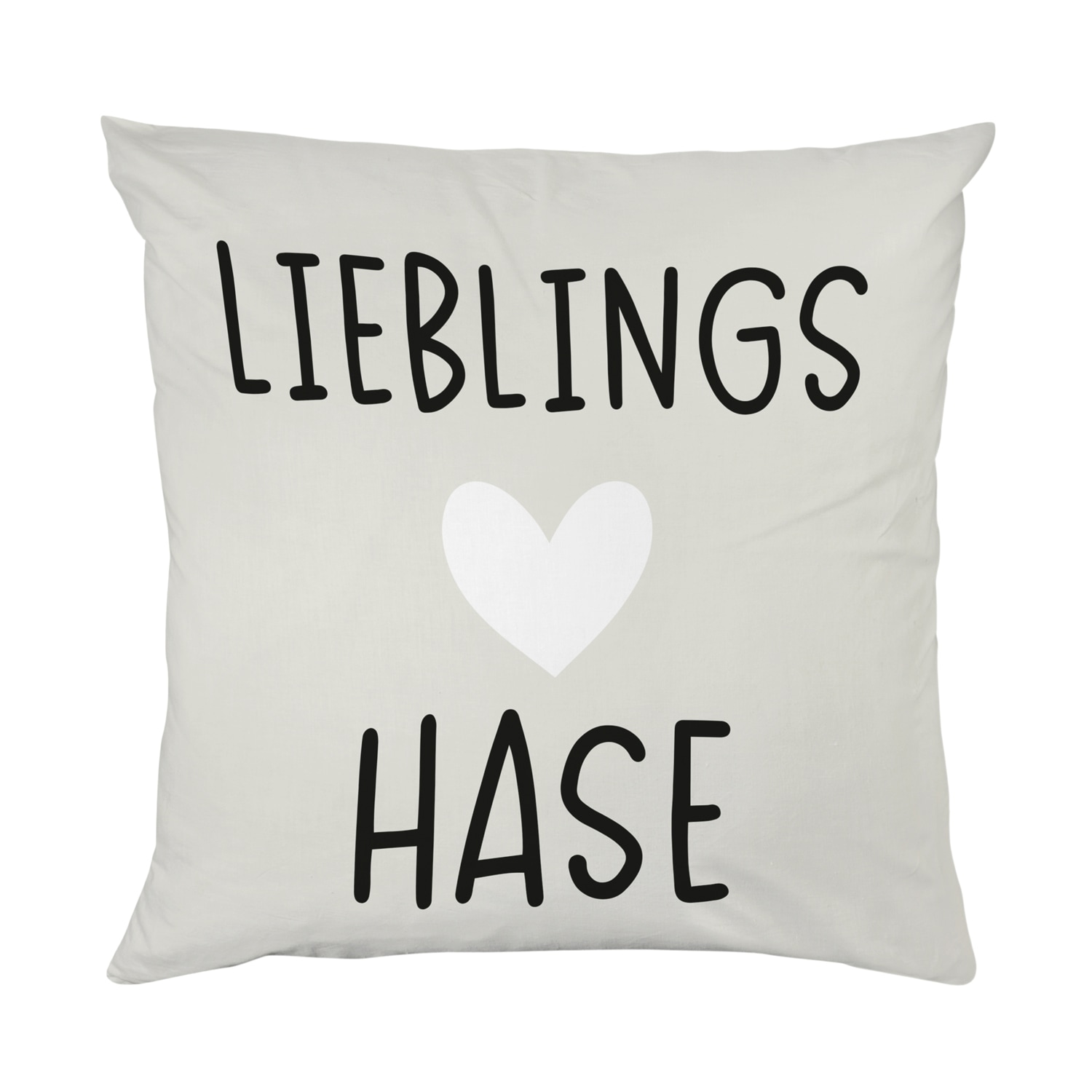 queence Dekokissen "Lieblings Hase" Beidseitig bedruckte Kissenhülle, Kissen 40x40cm, inkl. Reißverschluss
