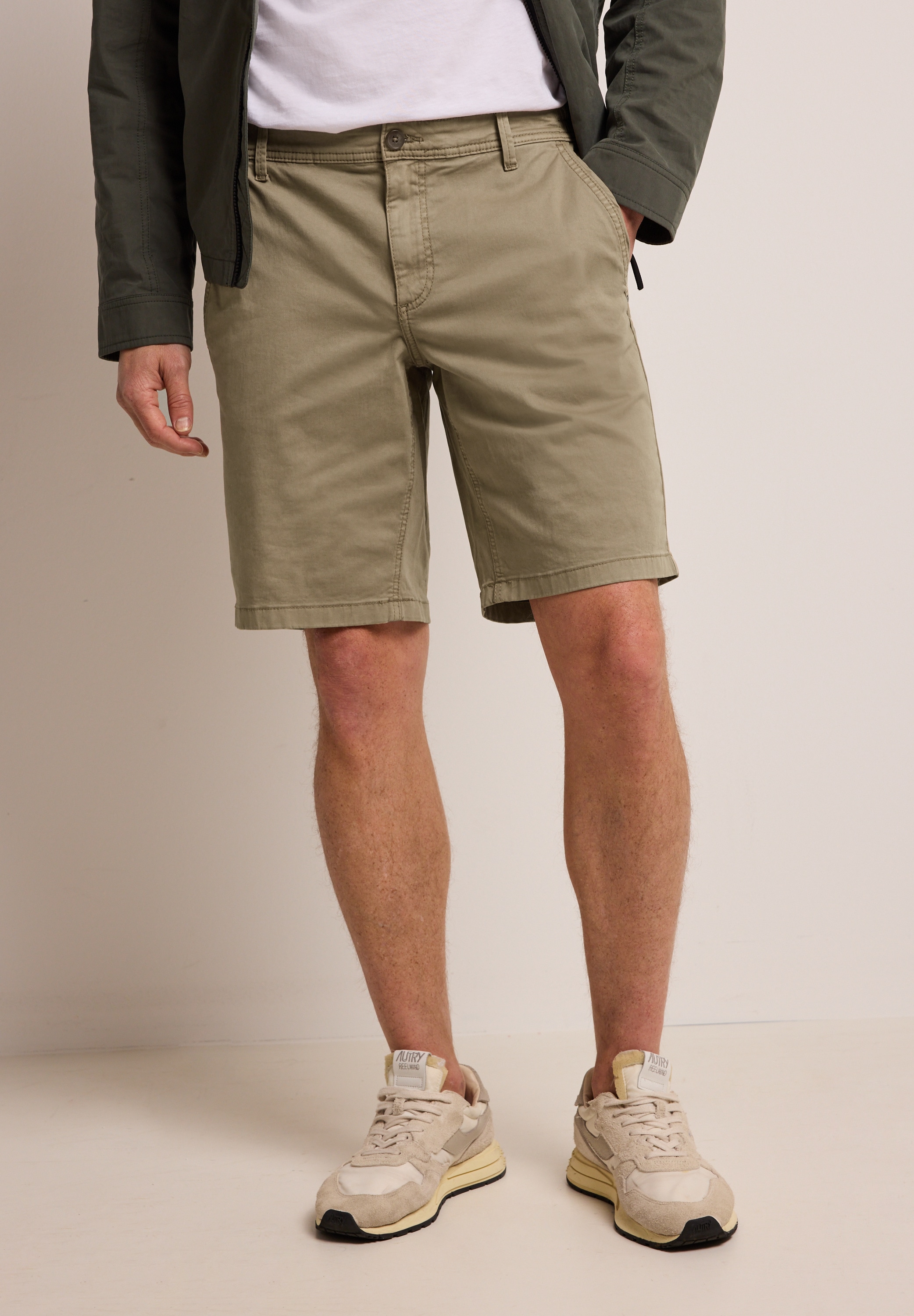 STREET ONE MEN Shorts aus Baumwolle mit Stretchanteil