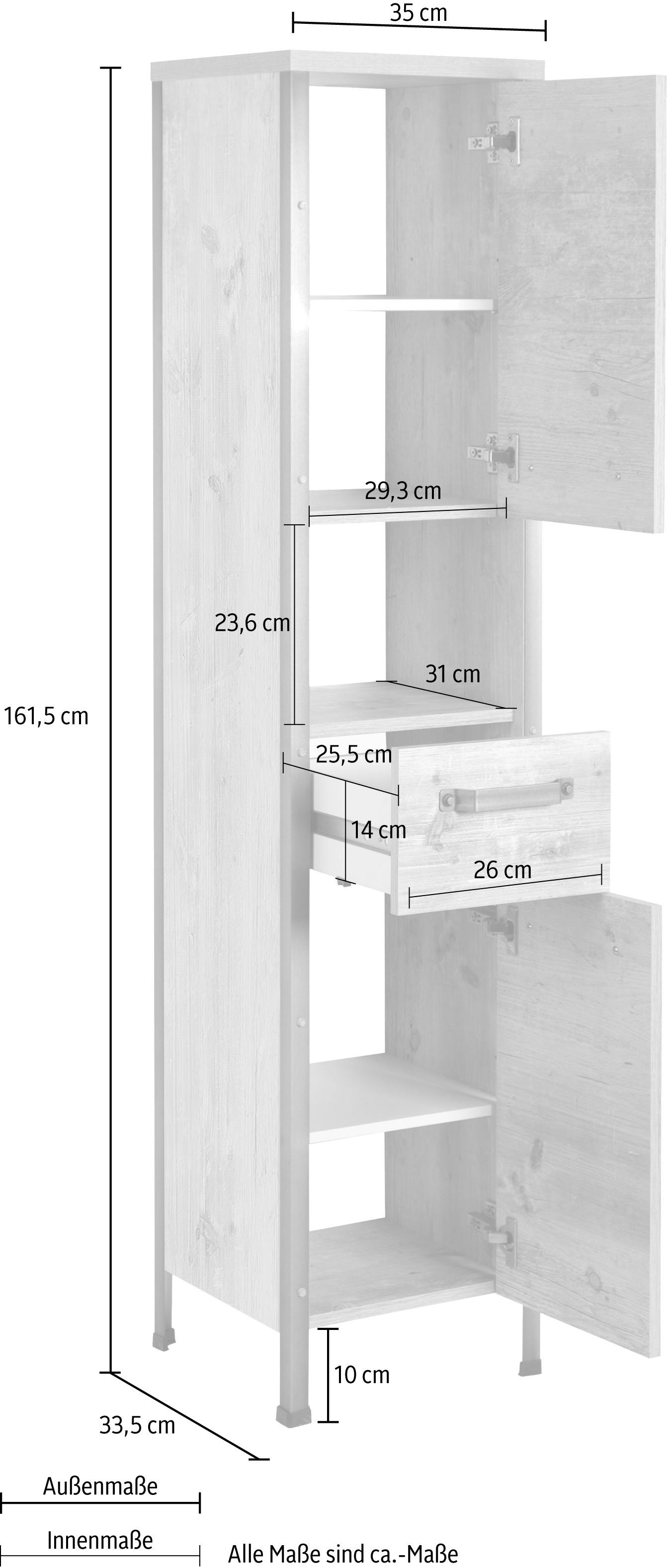 Türen | Schildmeyer Hochschrank Anschlagdämpfern BAUR »Harkon« mit