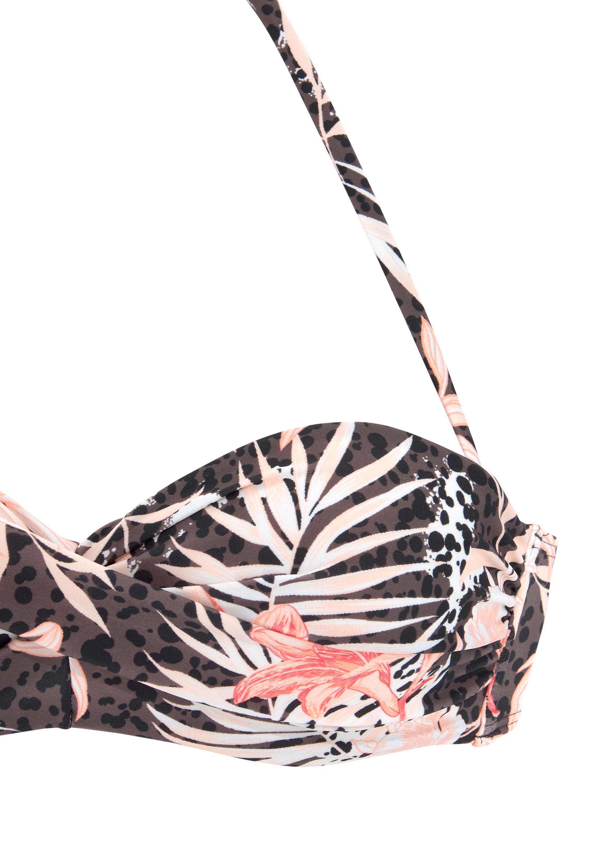 Thumbnail - Buffalo Bügel-Bandeau-Bikini-Top "Branda" mit floralem Design