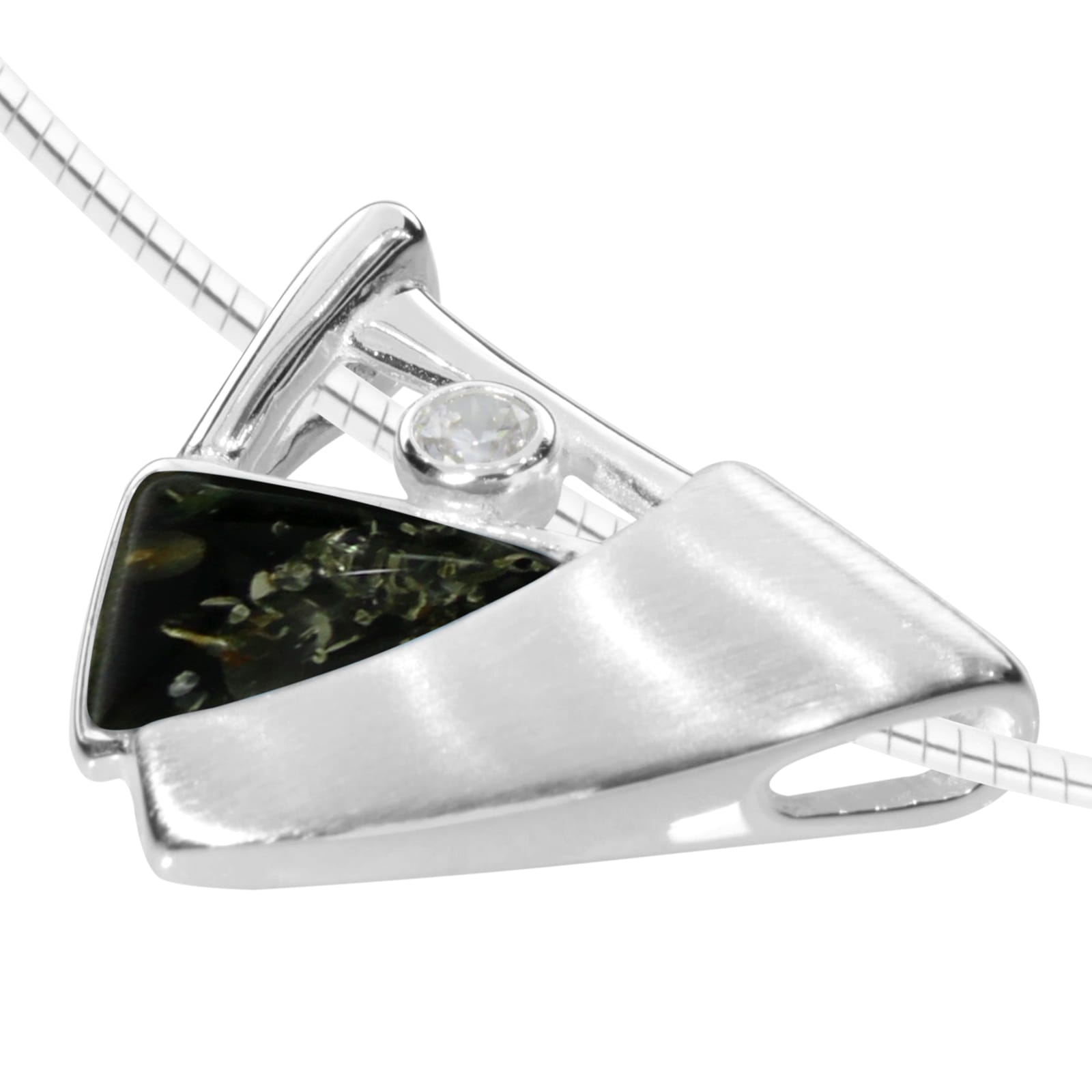 OSTSEE-SCHMUCK Kette mit Anhänger »- Sigri - Silber 925/000 - Bernstein/Zirk.«