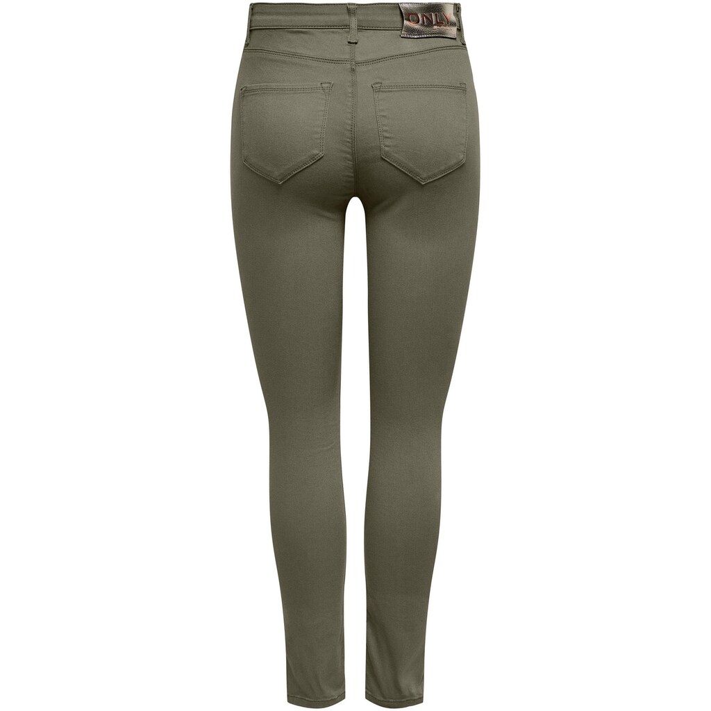 Damenmode Jeans Only High-waist-Jeans »ONLCHRISSY HW SK ANK CUT SLIT«, mit Schlitz khaki Damenmode Jeans Only High-waist-Jeans »ONLCHRISSY HW SK ANK CUT SLIT«, mit Schlitz khaki