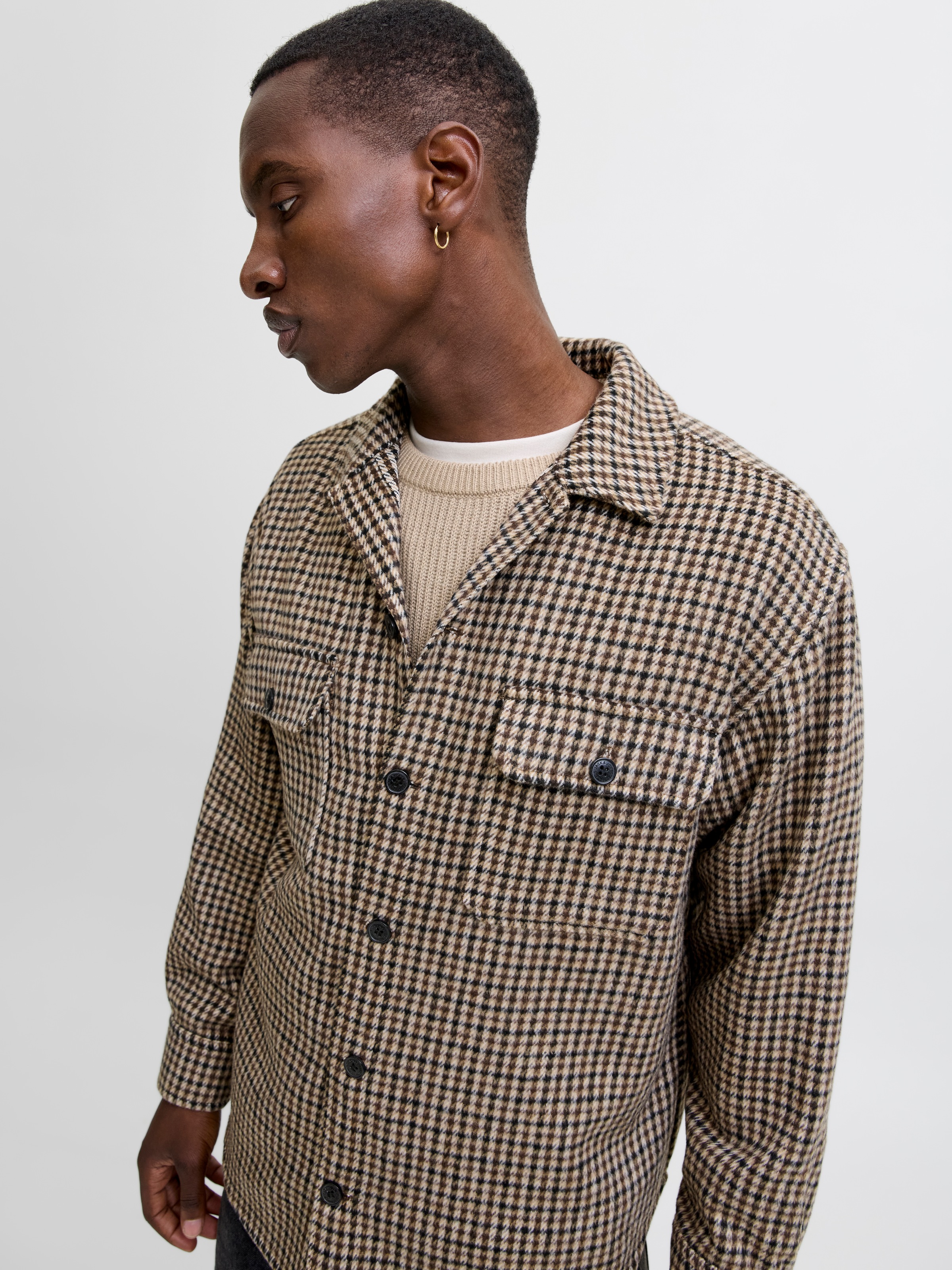 Jack & Jones Herren Freizeit Hemd JJEBRADLEY OLLIE OVERSHIRT Relaxed Fit günstig online kaufen