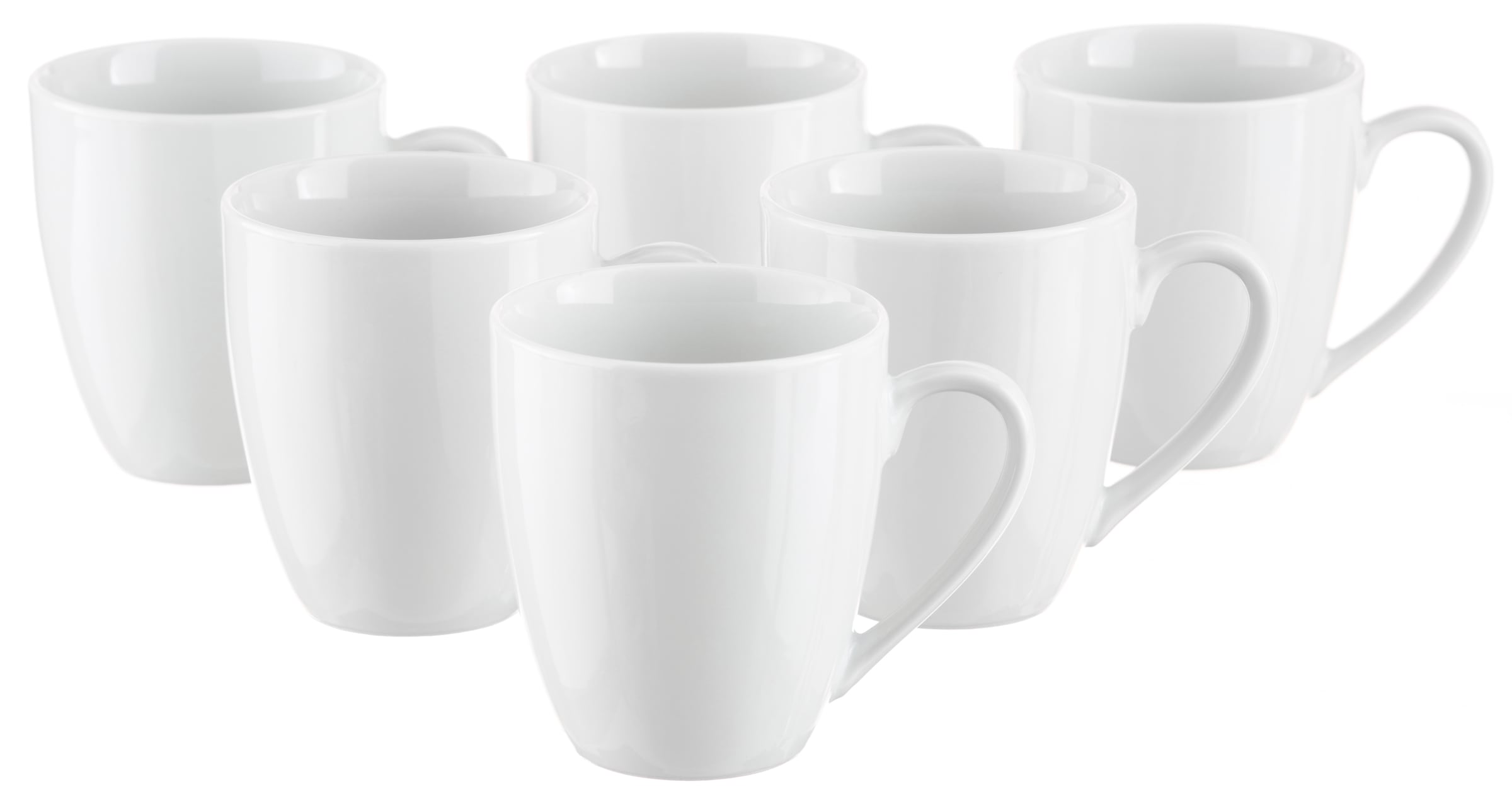 my home Becher »Angi«, (Set, 6 tlg., 6 Kaffeebecher), Kaffeebecher, Geschirr-Set, harmonische, trendige Coupeform, 6-teilig