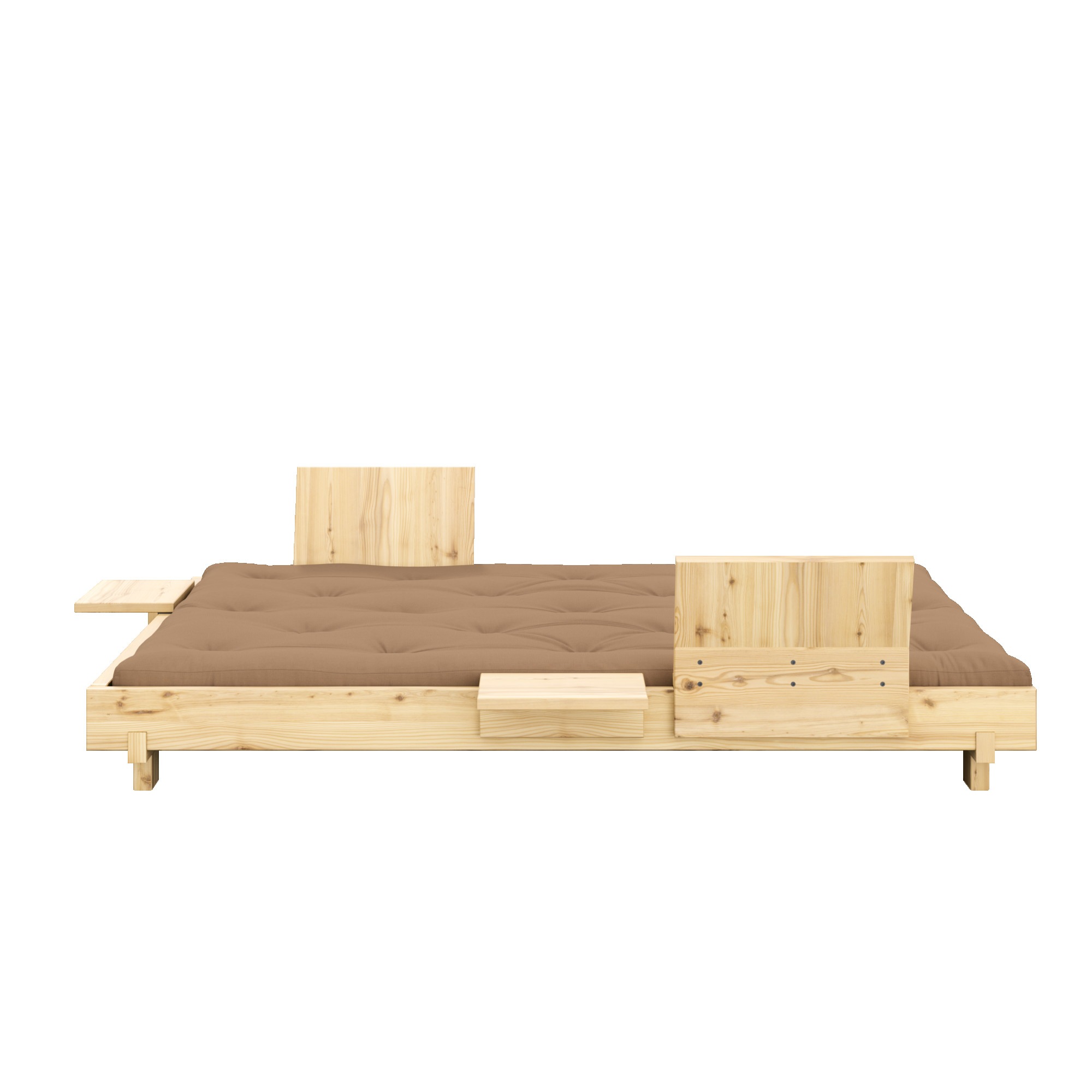 Karup Design Bett »Social Sofa Bed, mit verstellbarem Zubehör, inkl Matratze & Lattenrost«, Bett wahlweise mit 2 oder 4 Rückenlehnen und 2 Ablagen. Mit Matratze