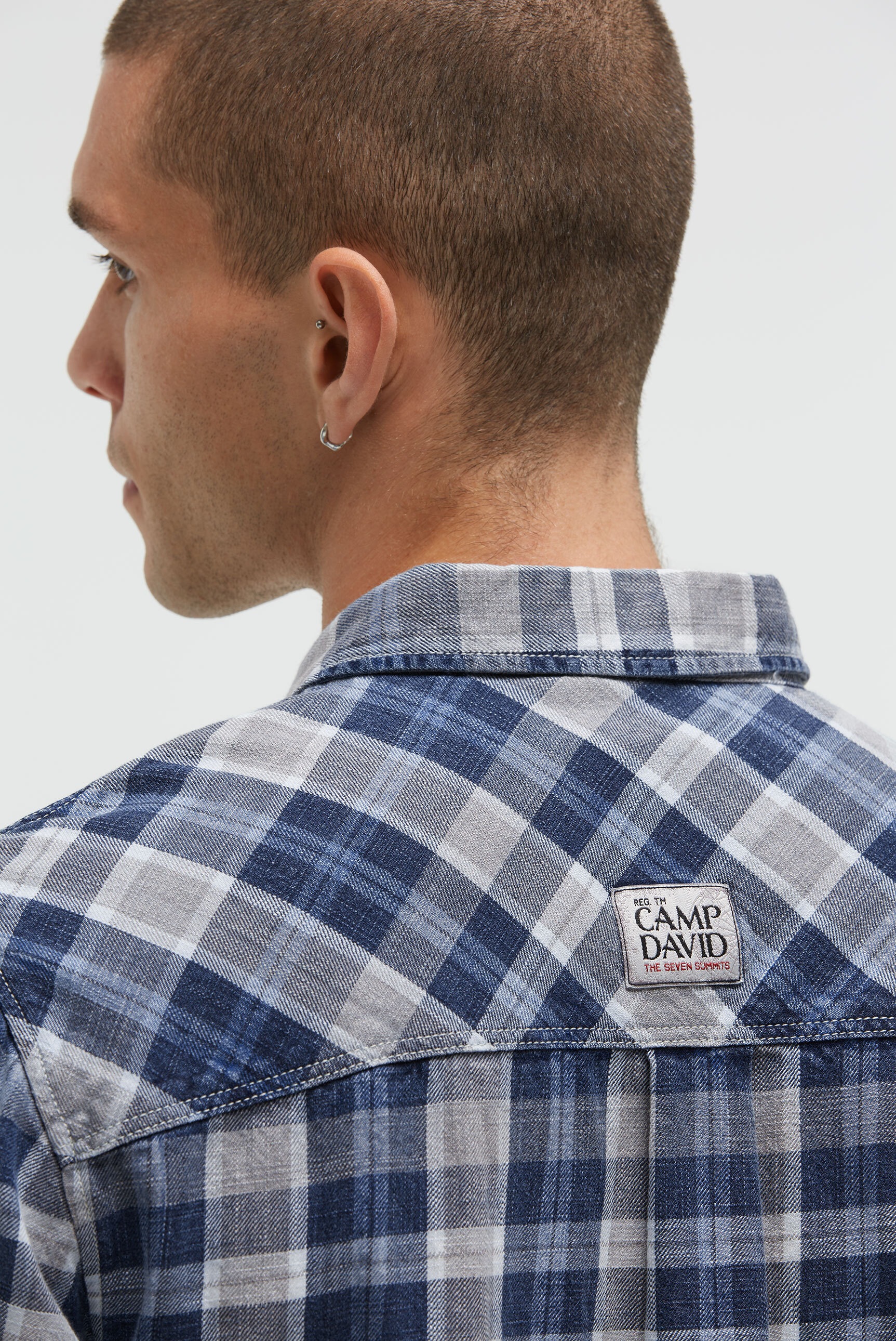 CAMP DAVID Langarmhemd mit Brusttasche