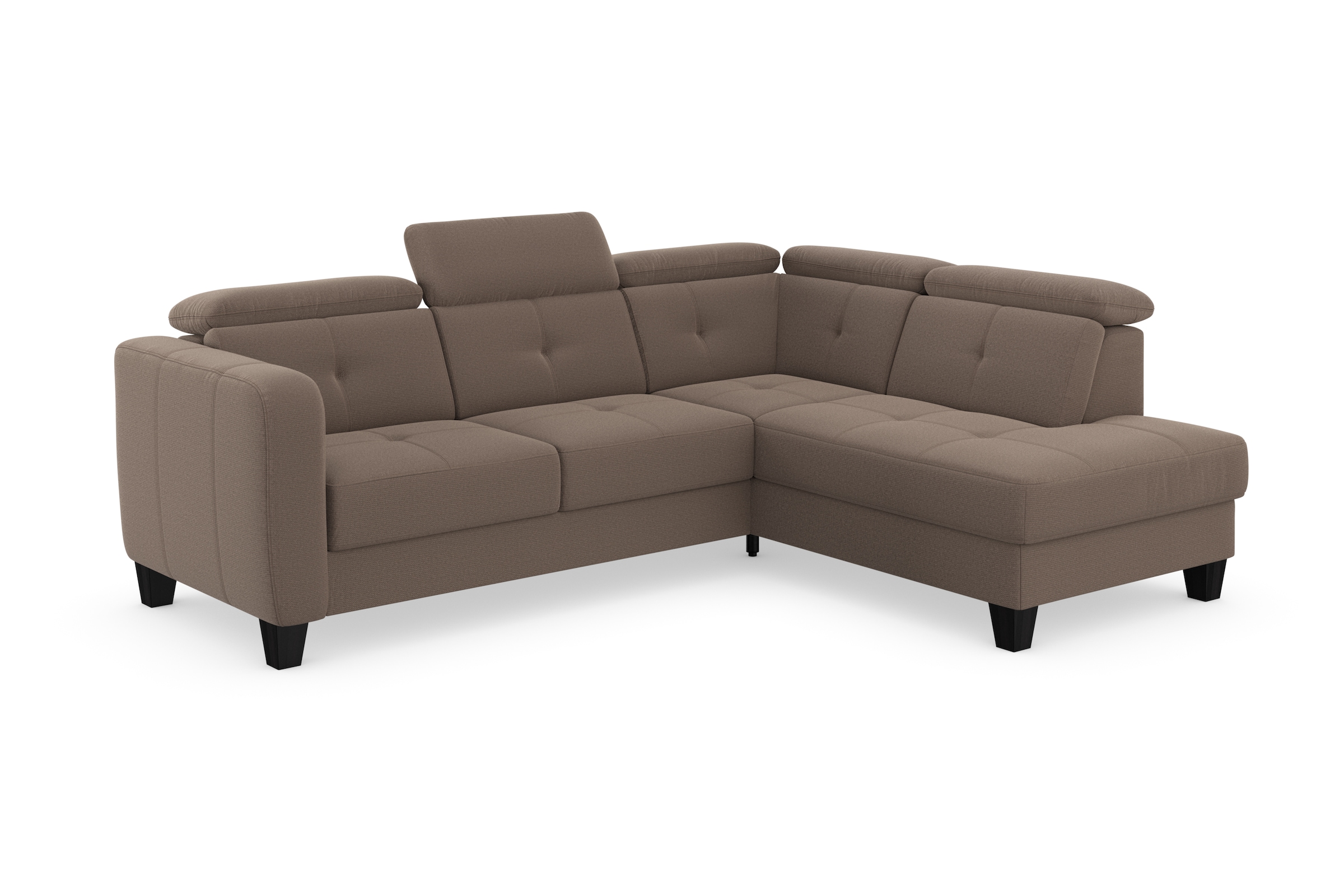 sit&more Ecksofa »Belluci L-Form«, inklusive Federkern, wahlweise mit Bettfunktion und Bettkasten