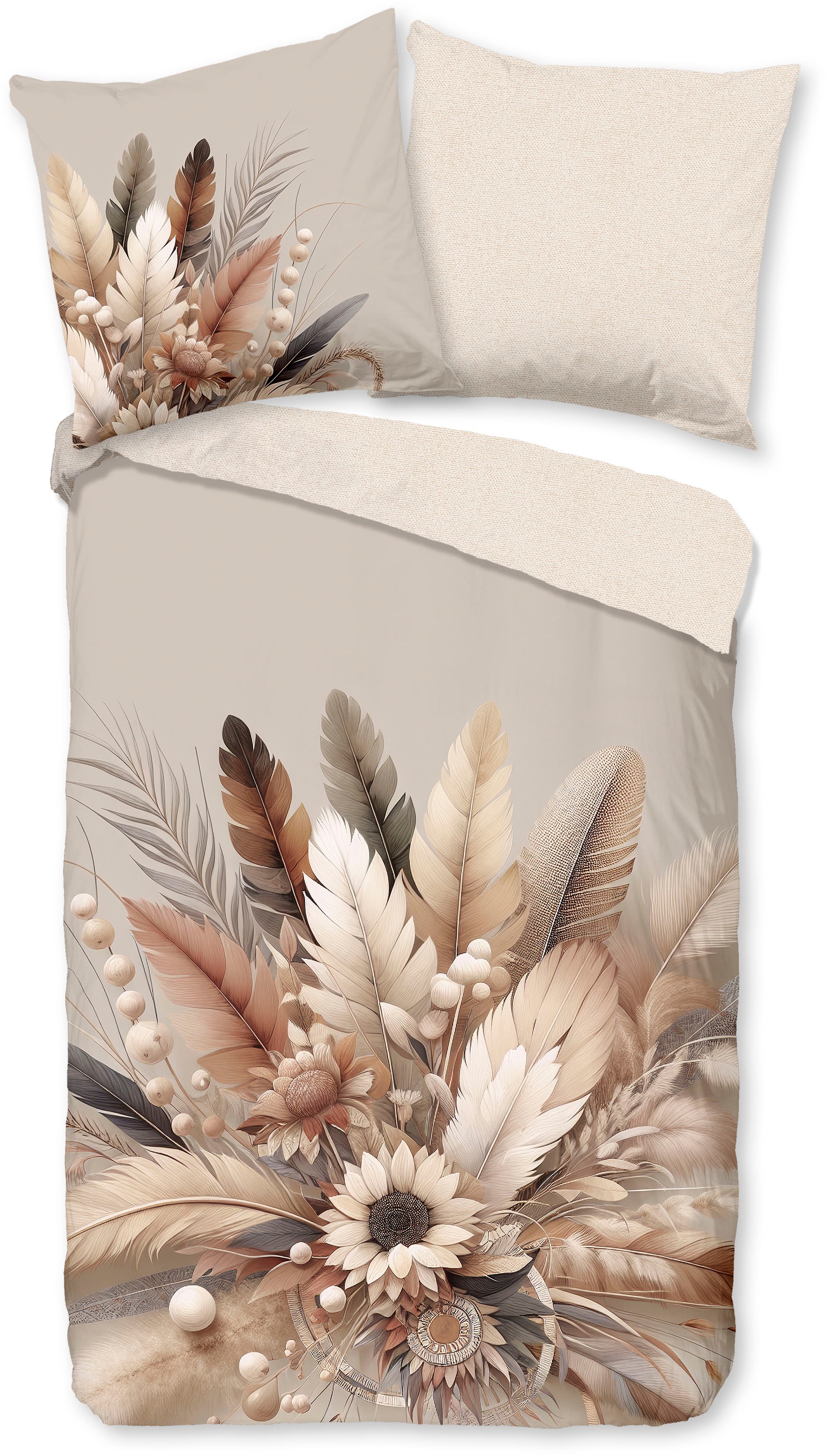 good morning Wendebettwäsche "Barro" 3 Stk. tlg. Flanell, Biber, Winter, Wa günstig online kaufen