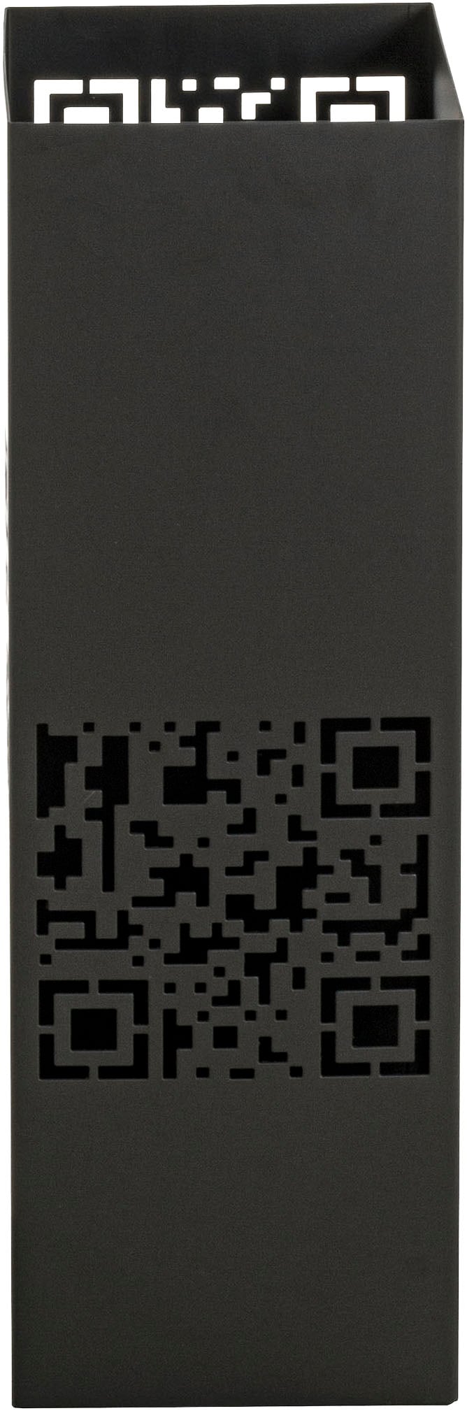 HAKU Schirmständer "Regenschirmständer, Schirmkorb" quadratisch - aus Metall Schwarz - B/T/H 16/16/48 cm
