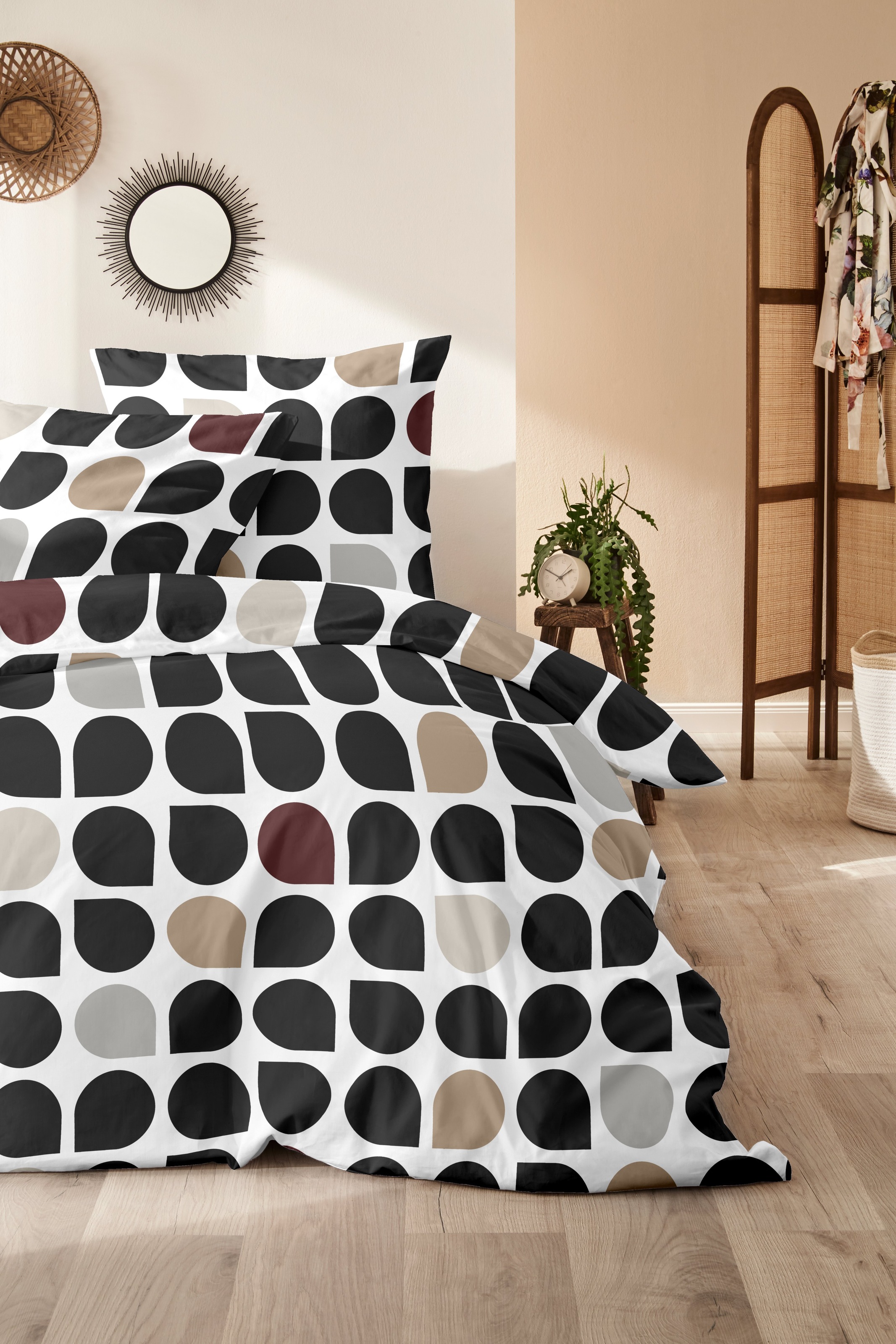 Primera Bettwäsche "Mako-Satin -Bettwäsche Drops" 2 Stk. mit eleganten Tropfen