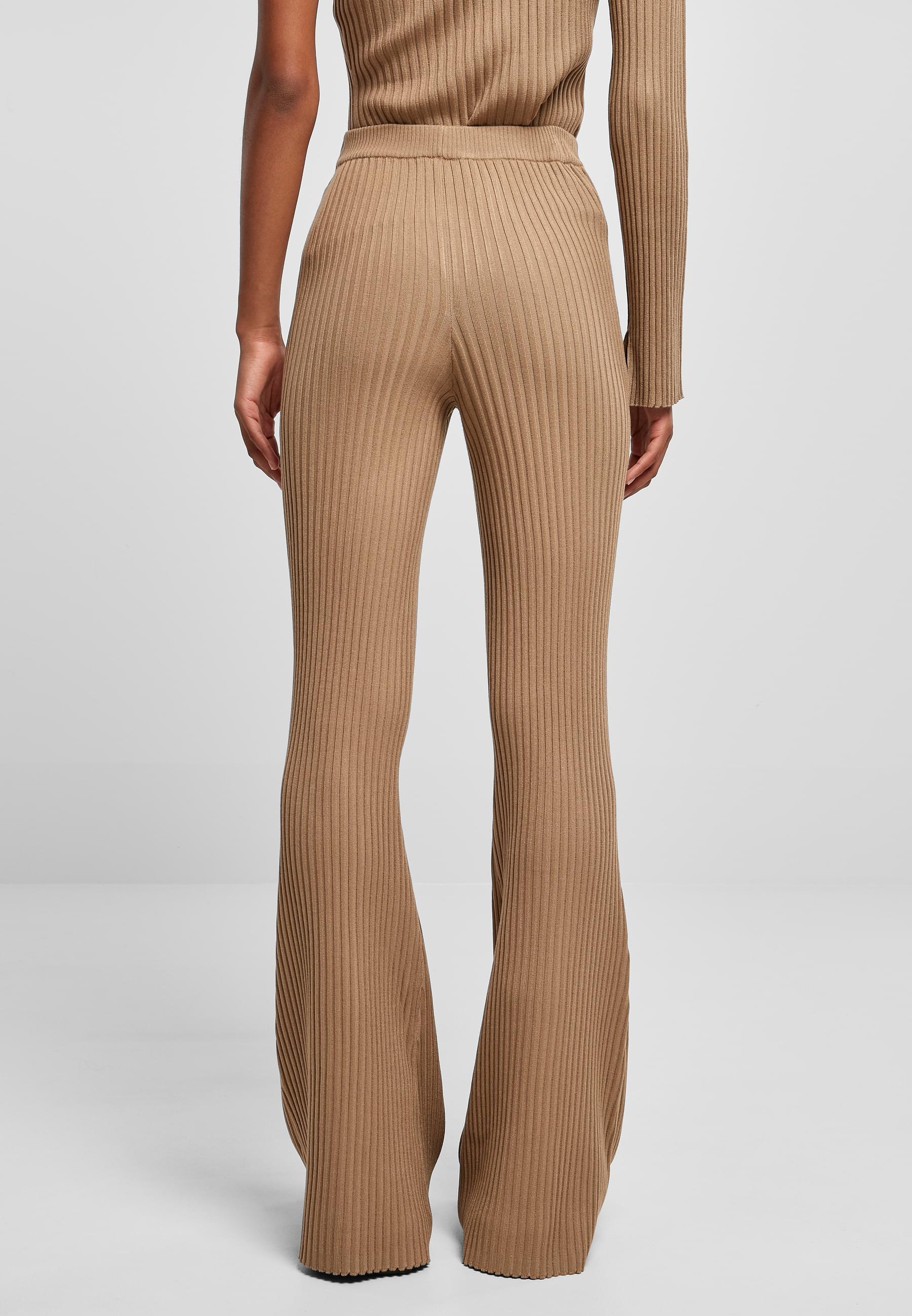 URBAN CLASSICS Leggings »Urban Classics Damen Ladies Flared Rib Knit Leggings«, (1 tlg.)