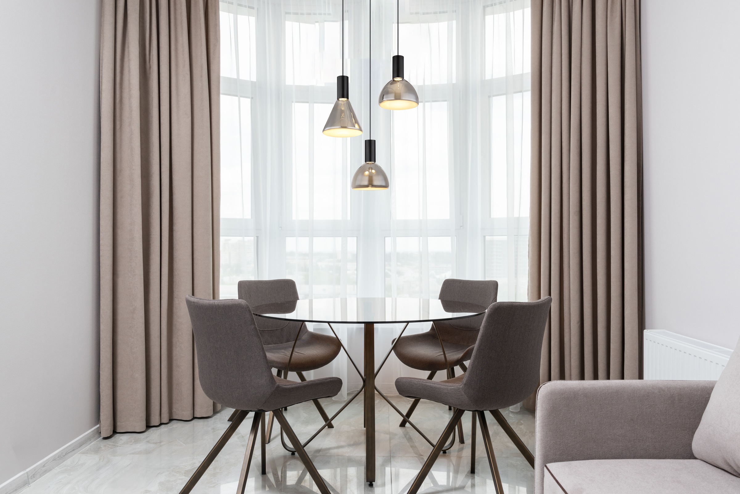 GLOBO LIGHTING Hängeleuchte »LABORA« LED-Modul 1 Stk. Warmweiß LED Hängeleuchte für Esszimmer Rauchglas modern