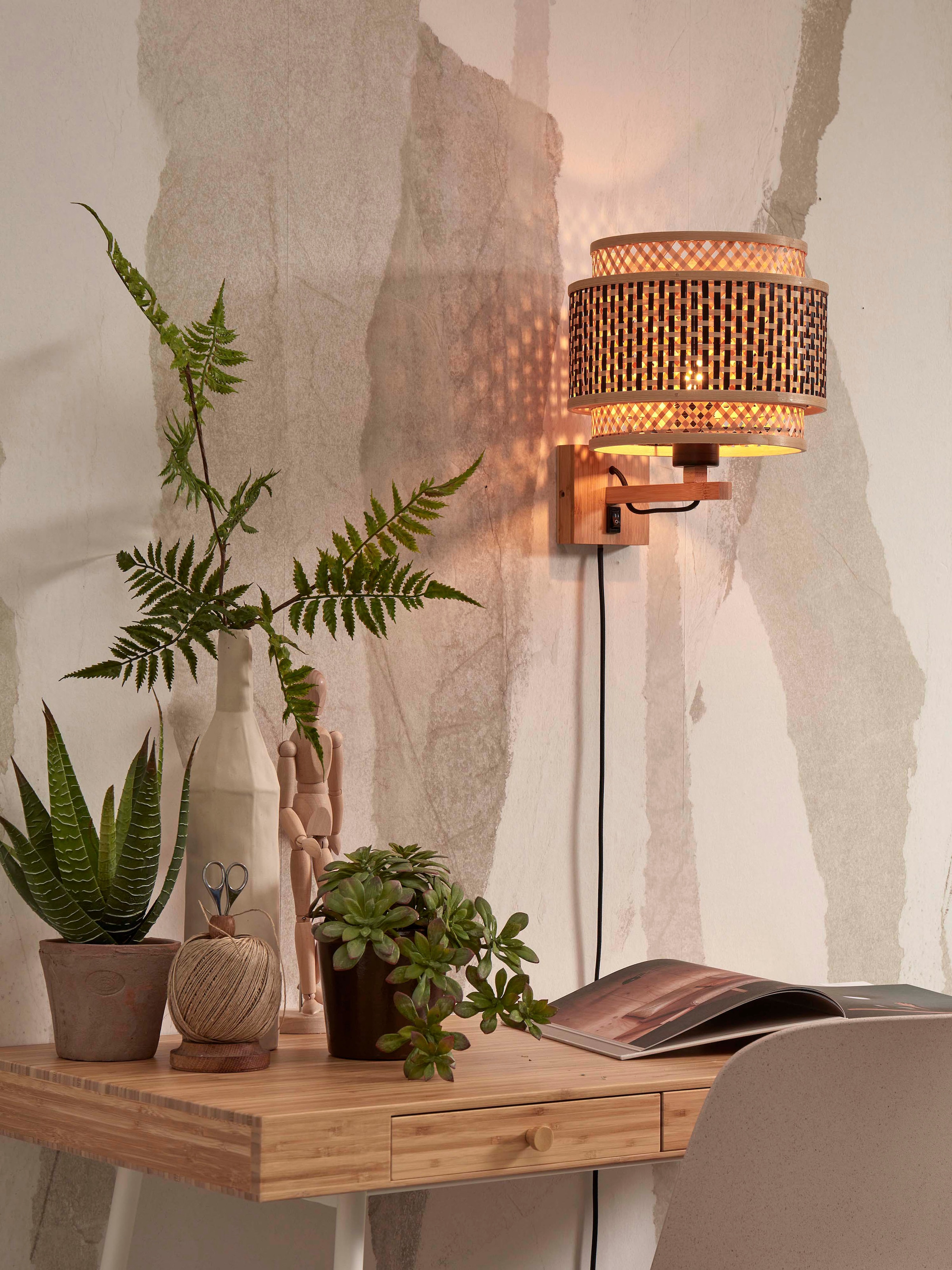 GOOD&MOJO Wandleuchte »BHUTAN«, 1 flammig, Leuchtmittel E27 | ohne Leuchtmittel