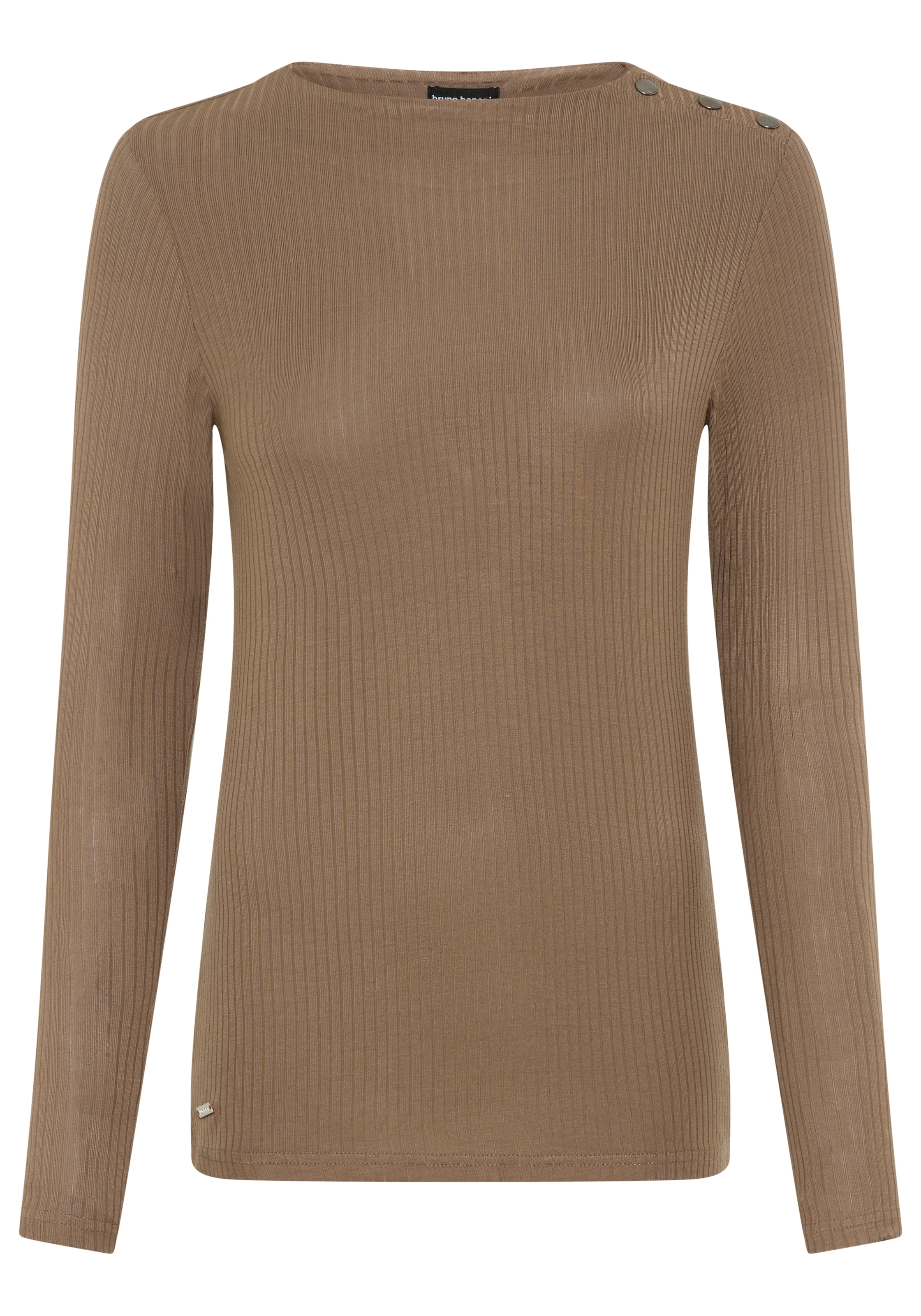 Bruno Banani Longsleeve, mit Druckknopf-Detail auf der Schulter - NEUE KOLLEKTION