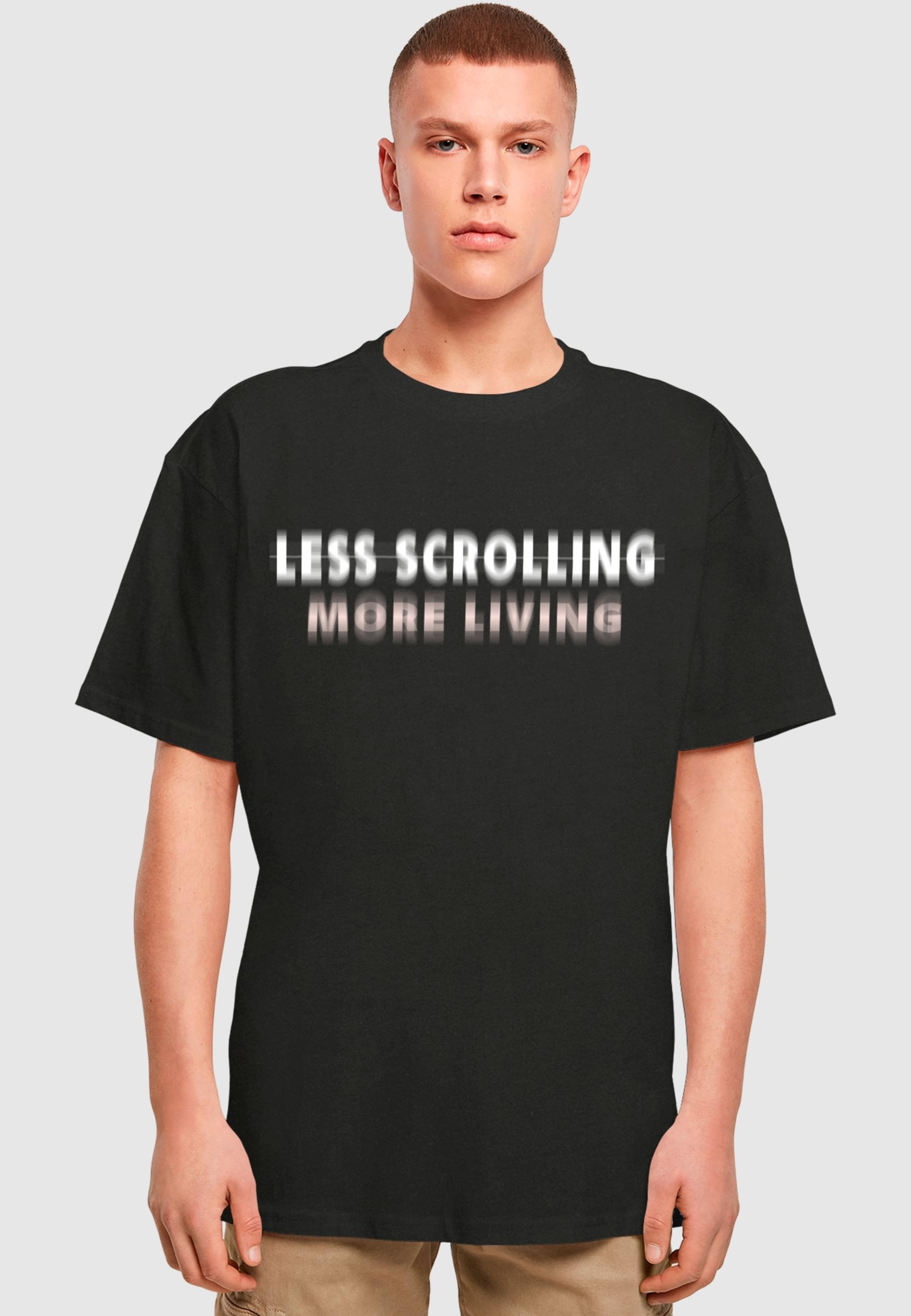 2Y Studios T-Shirt "2Y Studios Herren Less Scrolling Oversize Tee", (1 tlg. günstig online kaufen