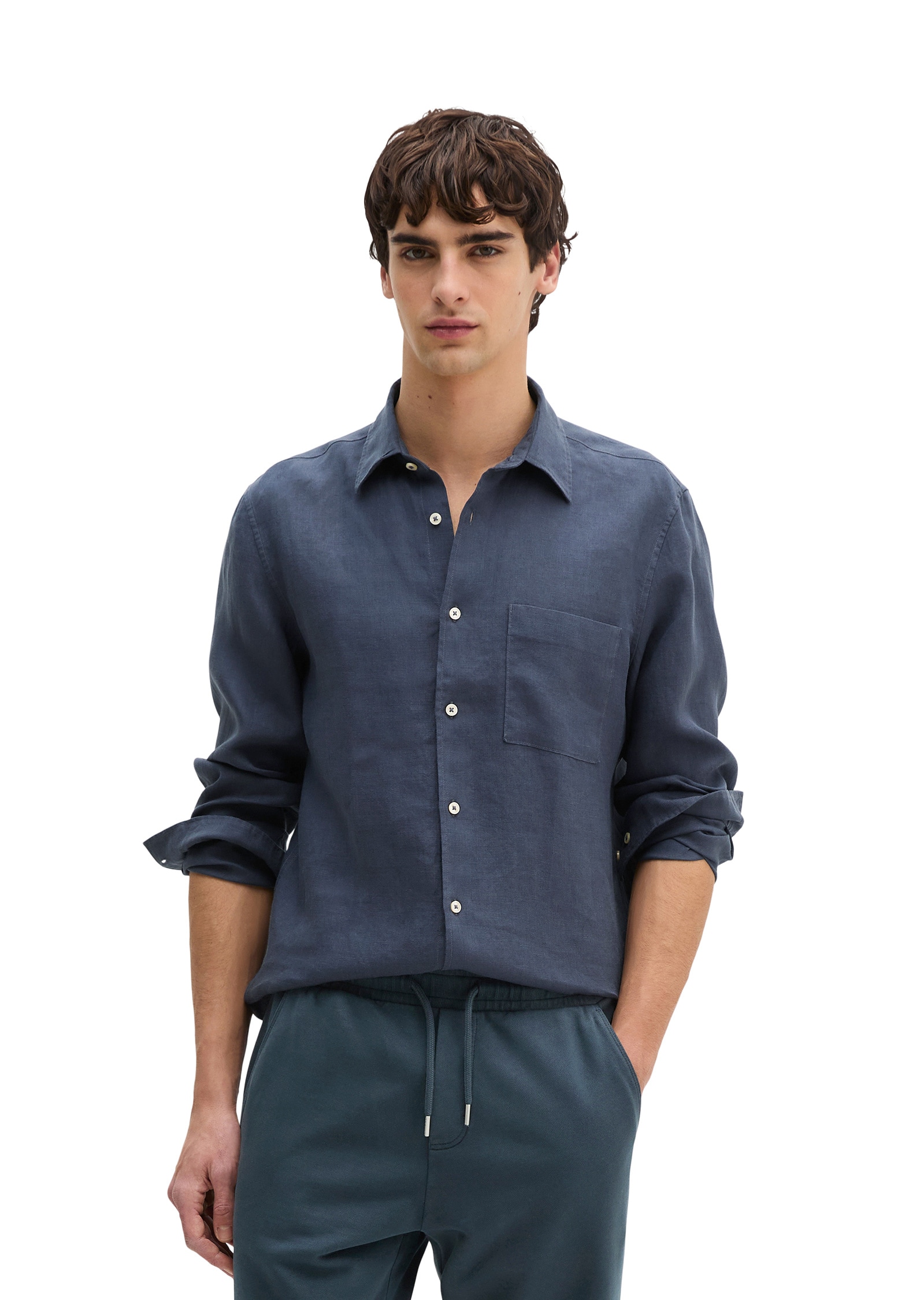 Marc OPolo Langarmhemd "aus reinem Leinen" günstig online kaufen