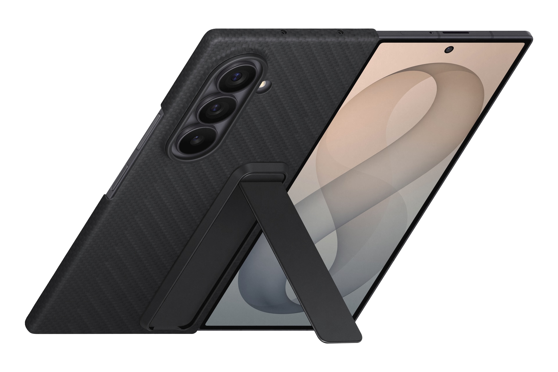 Samsung Smartphone-Hülle »Carbon Standing Case für Galaxy Fold8 Ultra« Smartphones Backcover, Schutzhülle, Handyschutzhülle, Case, Schutzcase, stoßfest