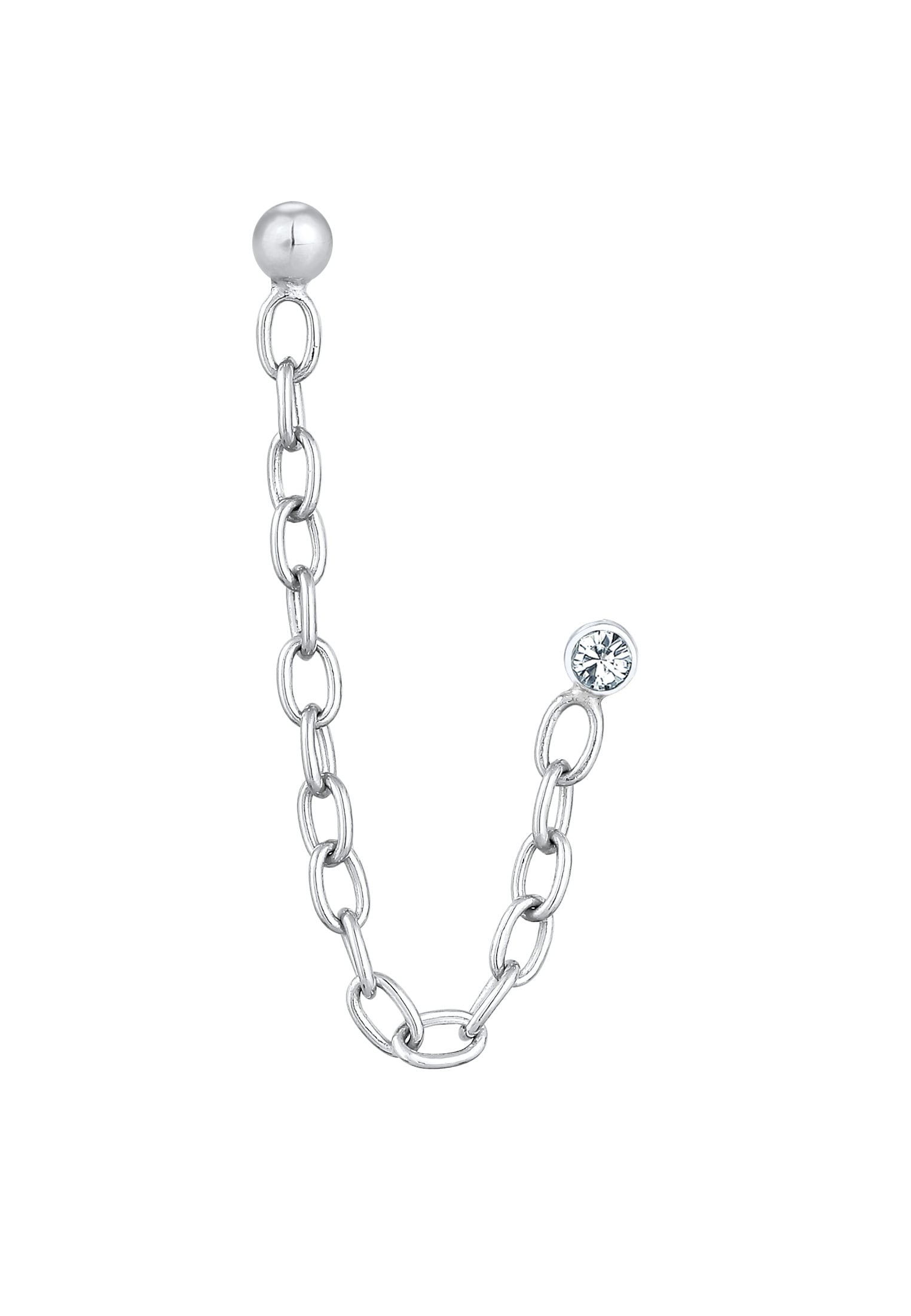 Elli Paar Ohrstecker »Kette Piercing Kristall 925 Silber«