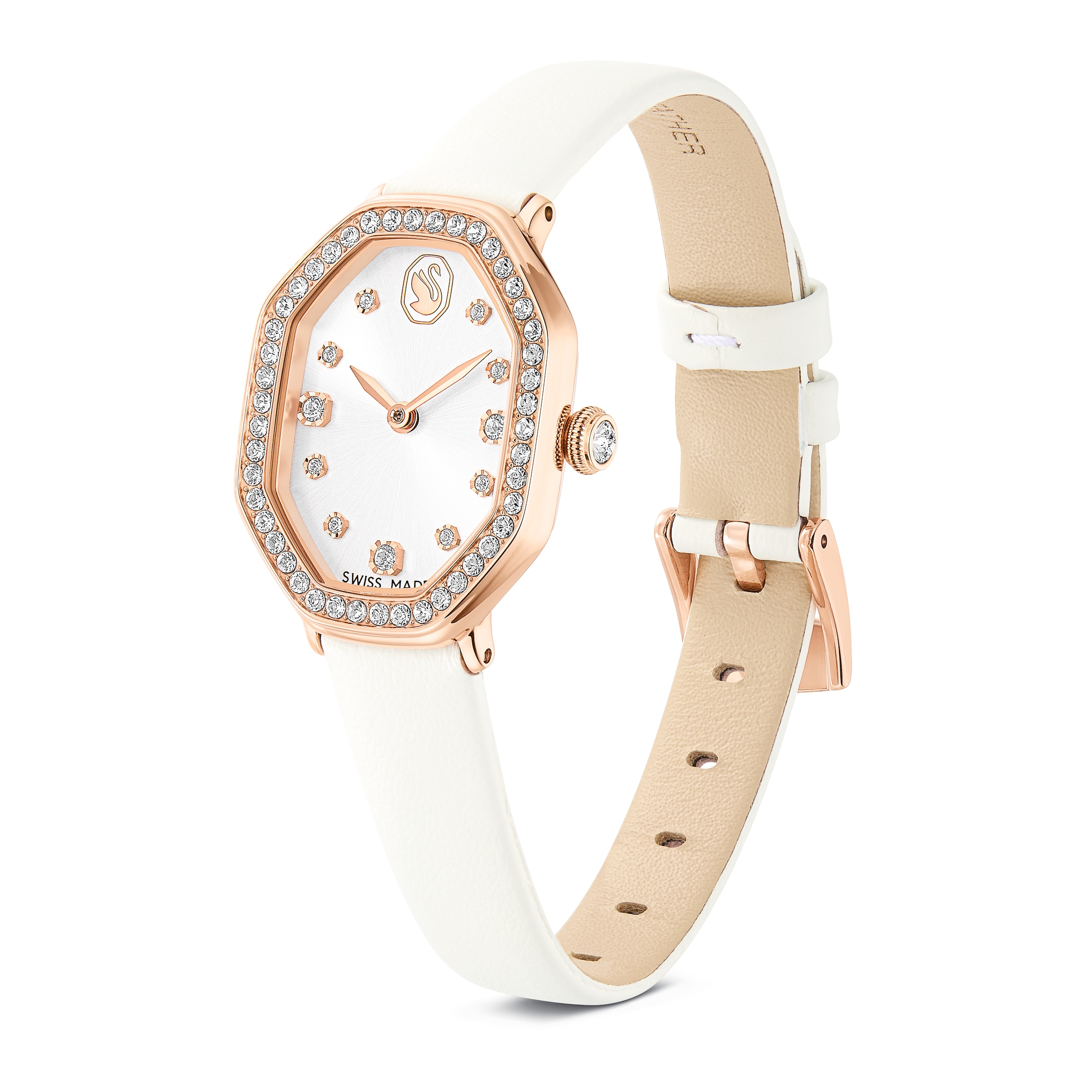 Swarovski Quarzuhr »DEXTERA« Armbanduhr, Damenuhr, Swiss Made, Lederarmband, analog