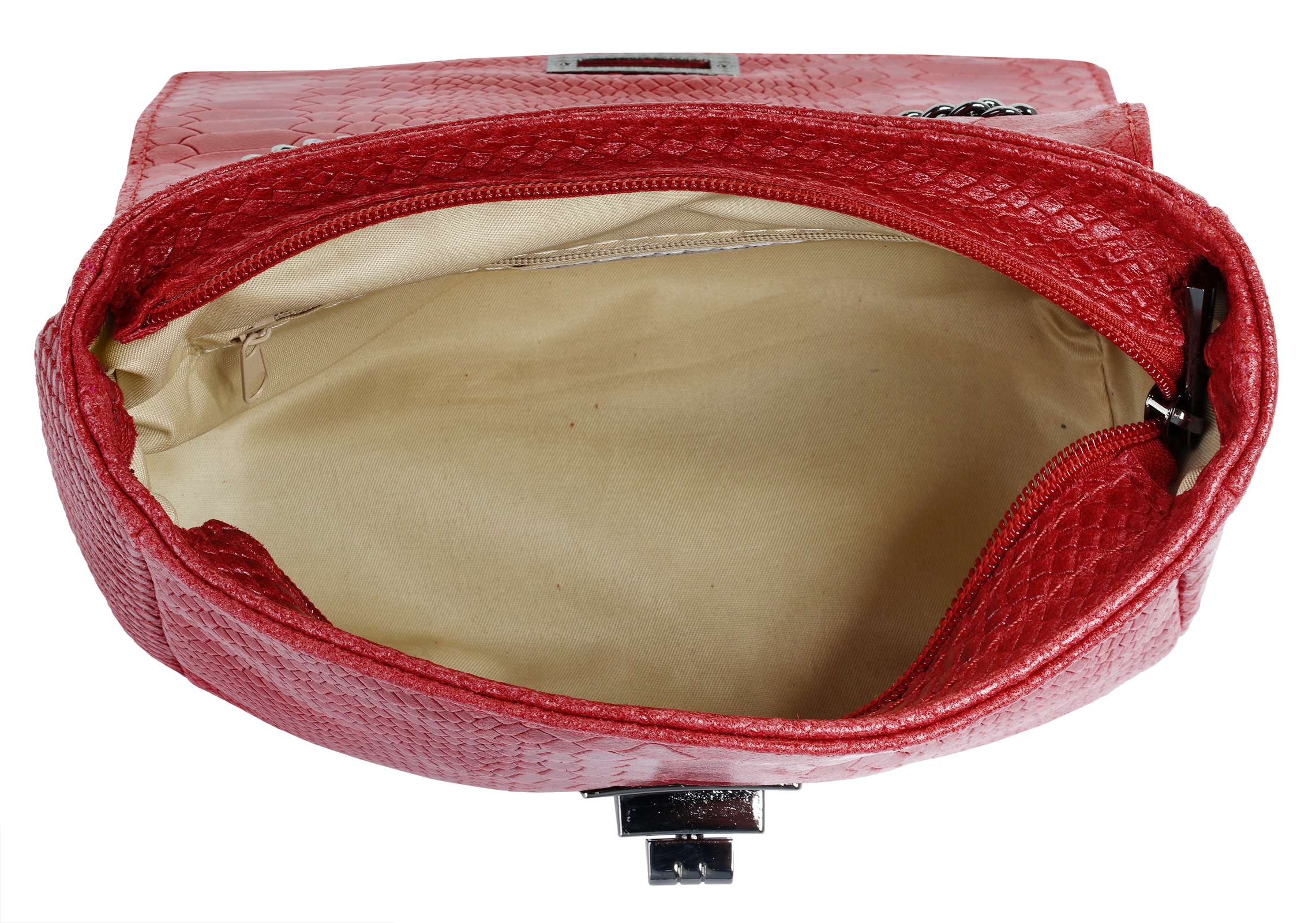 Cluty Umhängetasche, echt Leder, Made in Italy