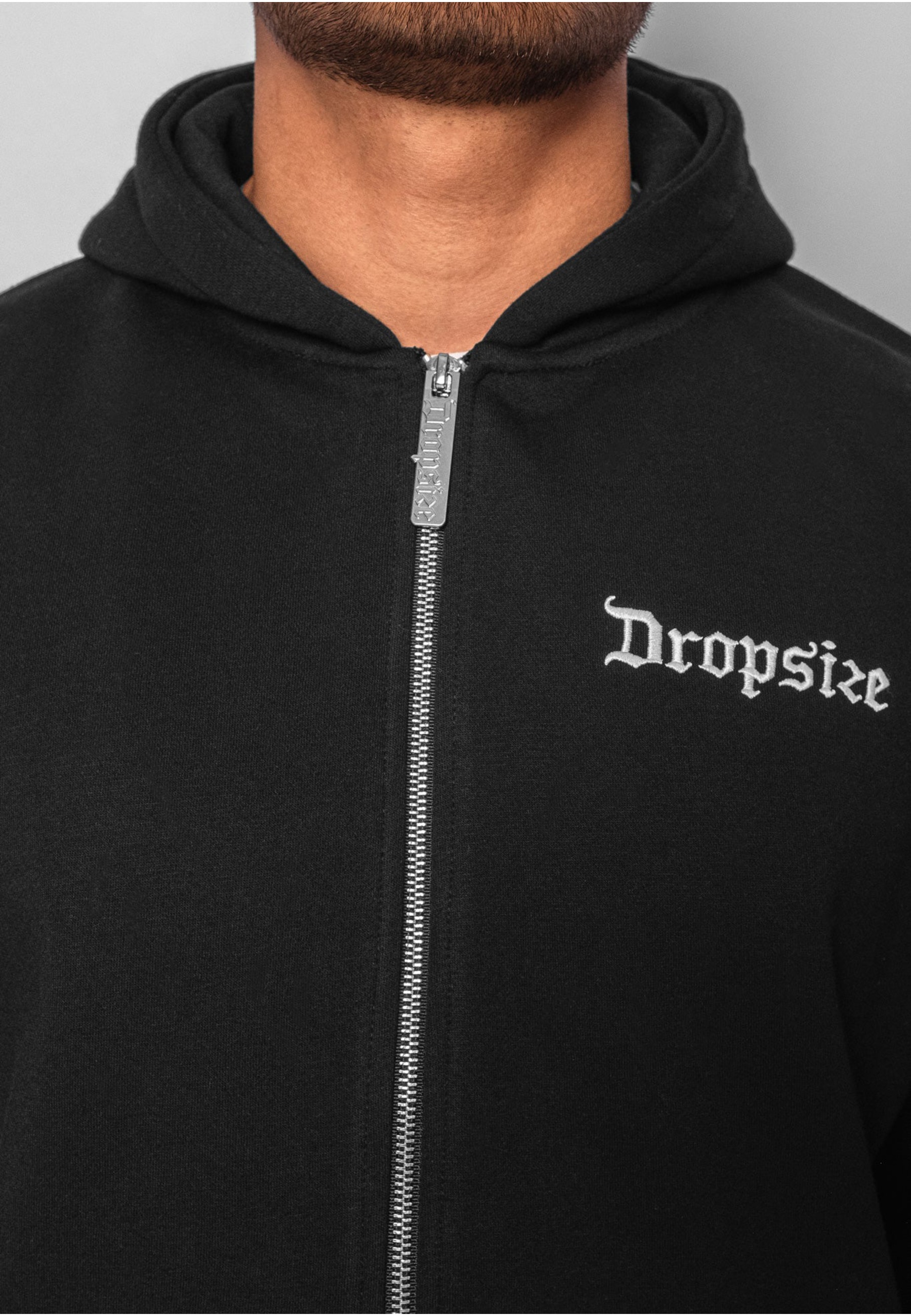 Dropsize Kapuzensweatshirt »Dropsize Herren Super Heavy Oversize Blank Zip Hoodie«, 1
