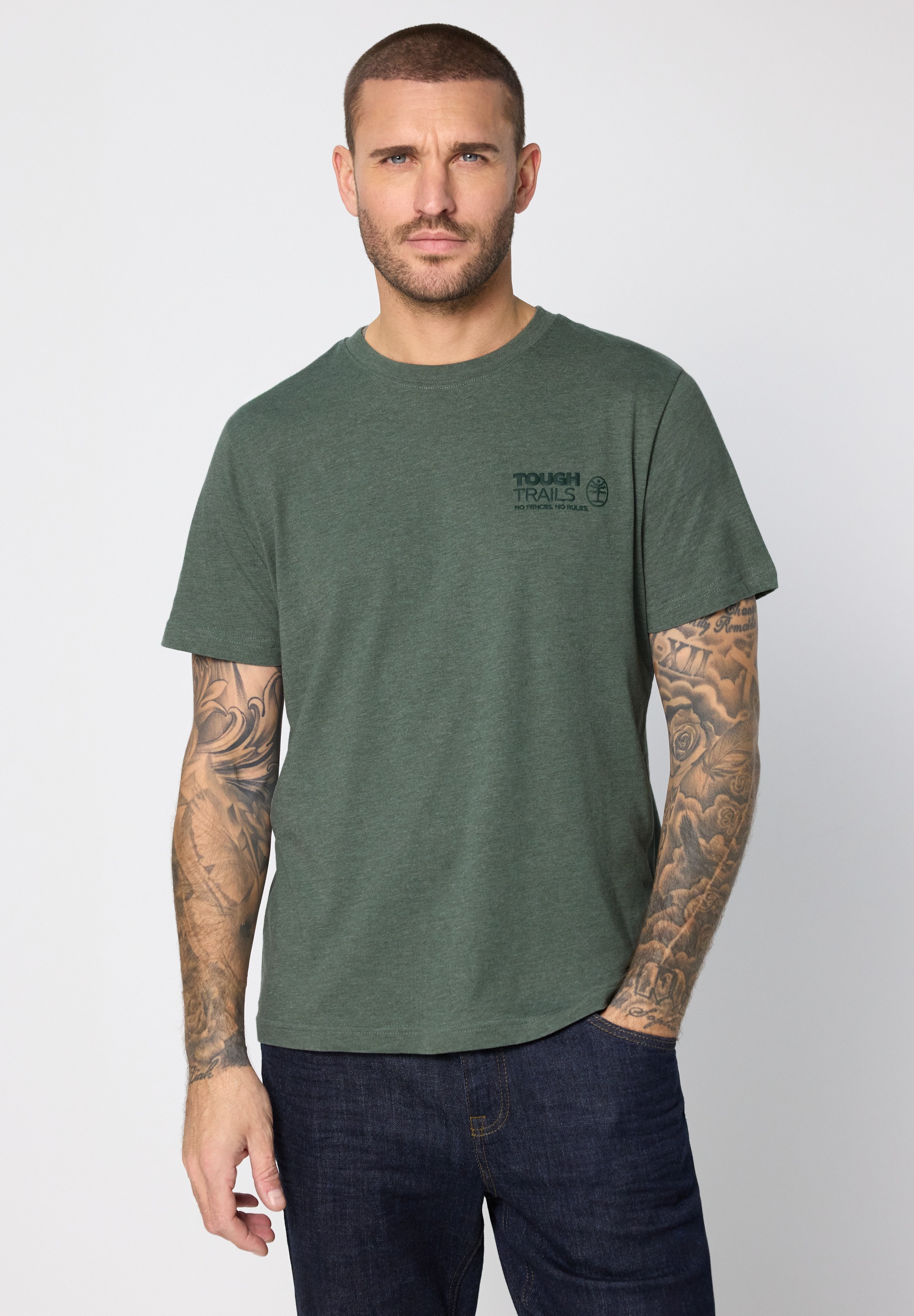 STREET ONE MEN T-Shirt in Melange Optik
