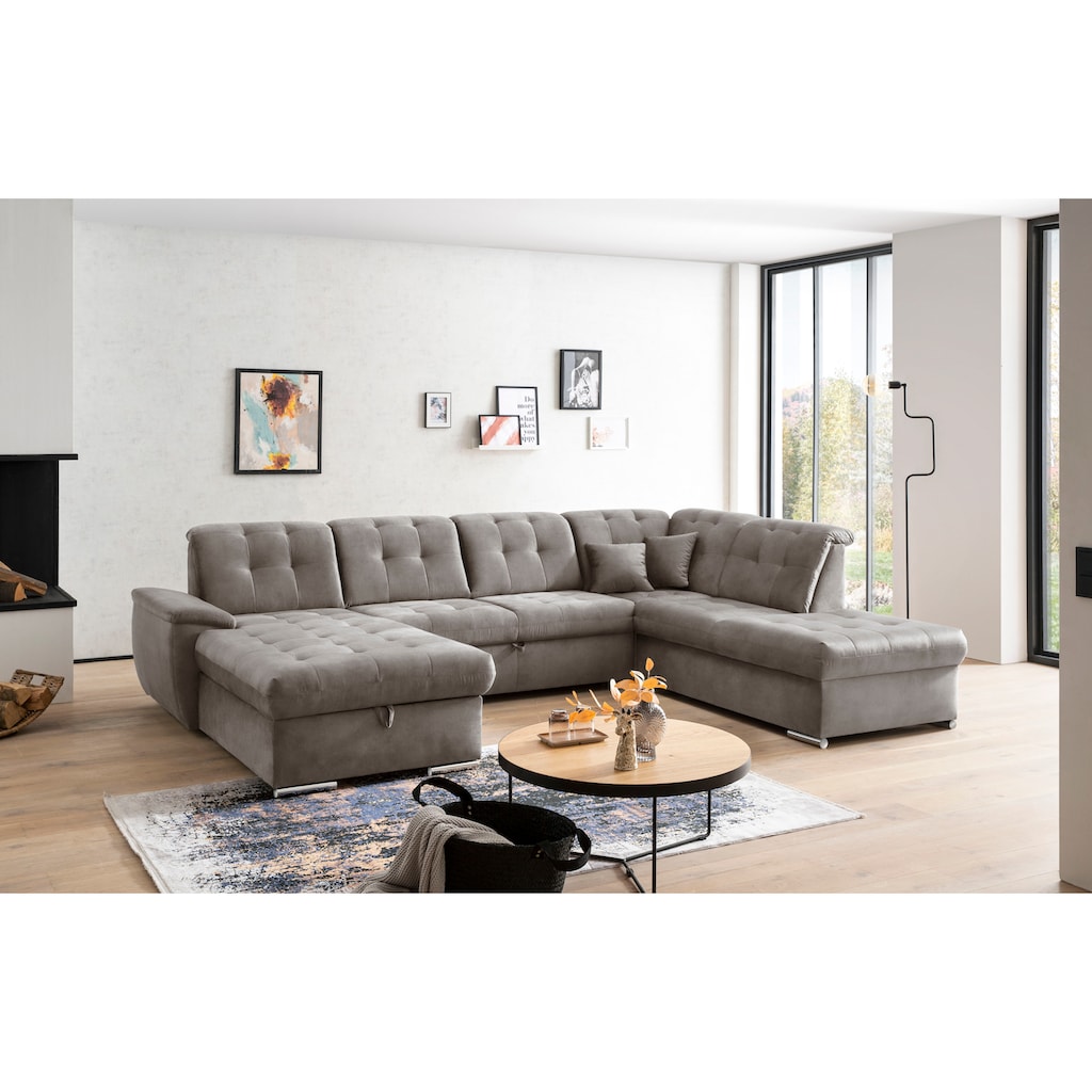 exxpo - sofa fashion Wohnlandschaft »Durango, U-Form«, (4 St.)