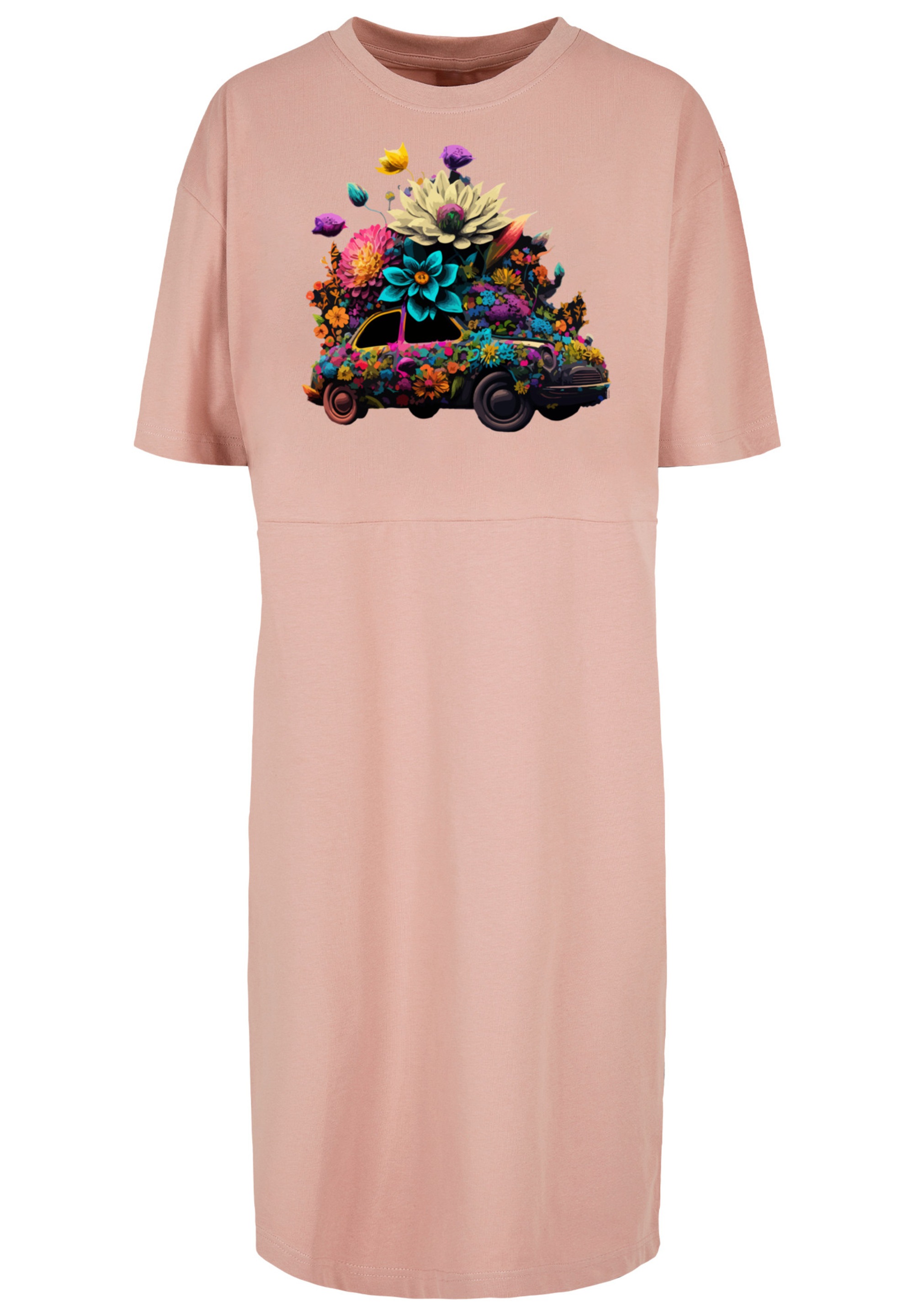 F4NT4STIC Shirtkleid "Blumen Auto" Ohne Taschen Print günstig online kaufen