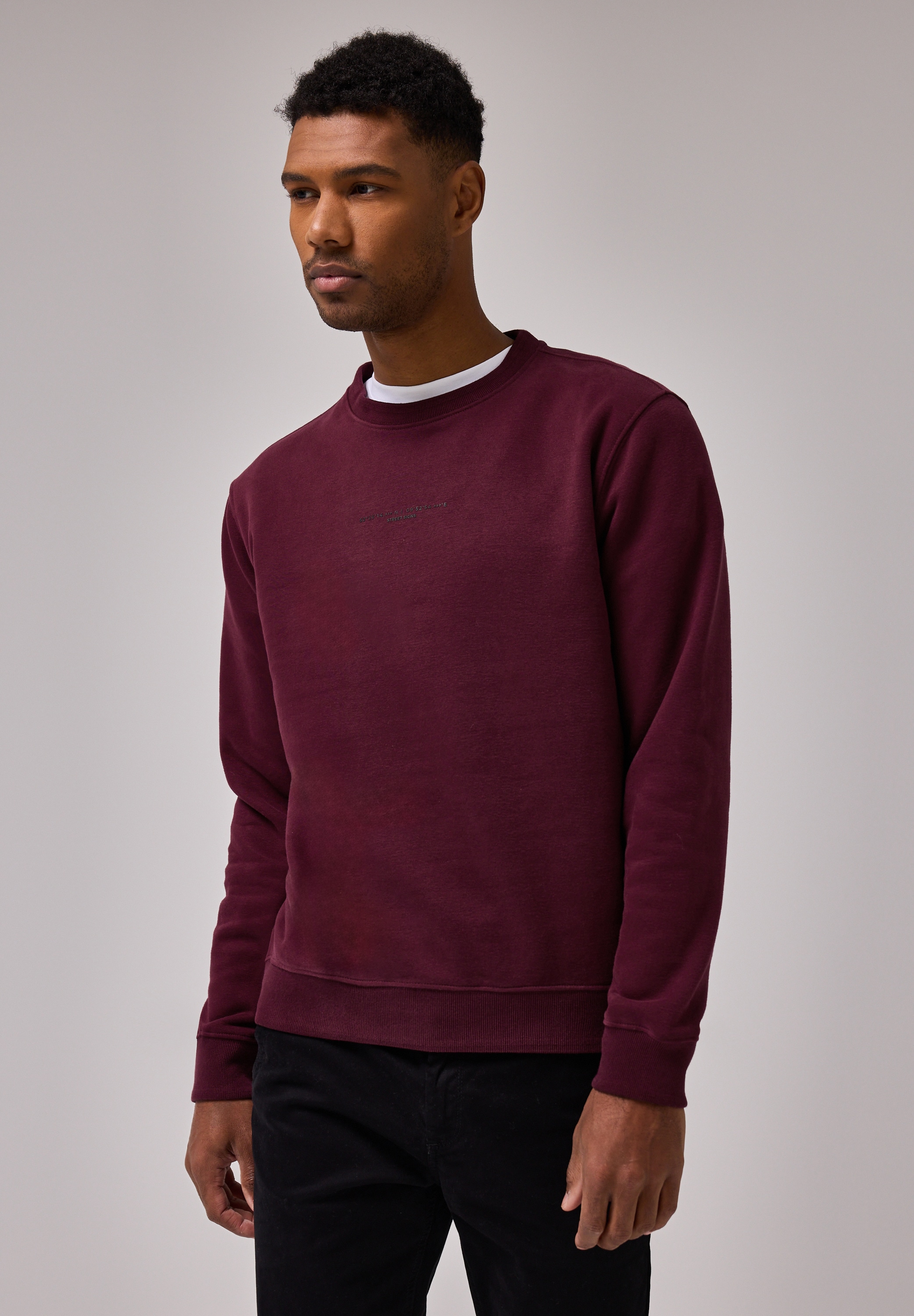 STREET ONE MEN Sweatshirt, im soften Baumwoll-Mix