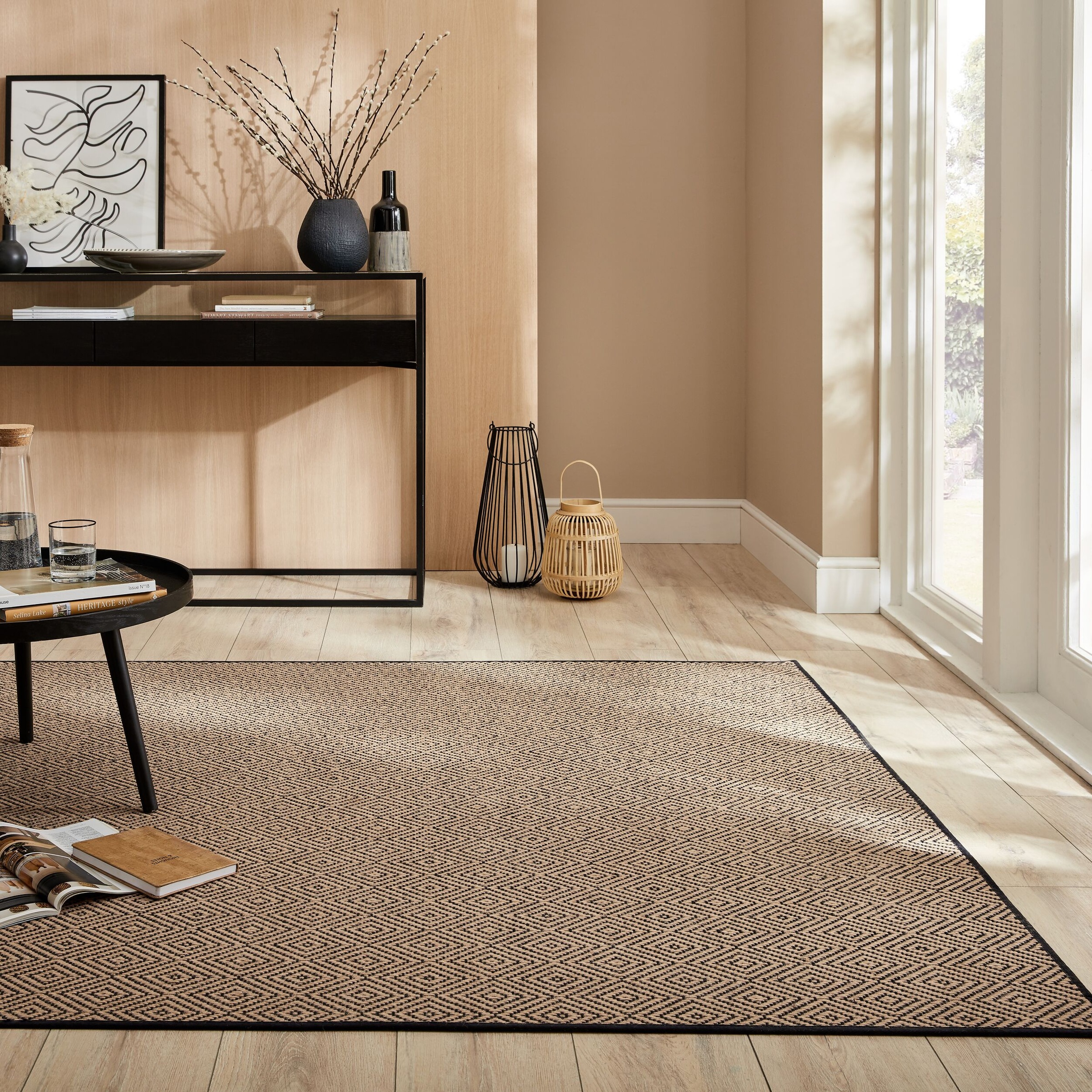 FLAIR RUGS Teppich "Jute Diamond, handgewebt, Handweb Teppiche" rechteckig günstig online kaufen