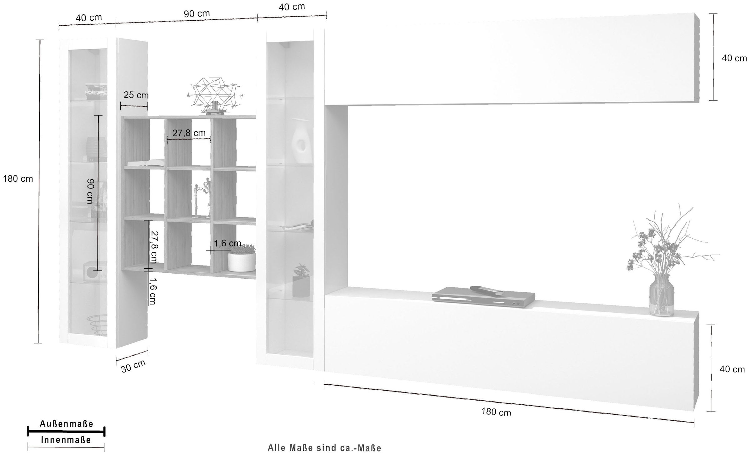 Home affaire Wohnwand »Maruska« 1 Stk. tlg.