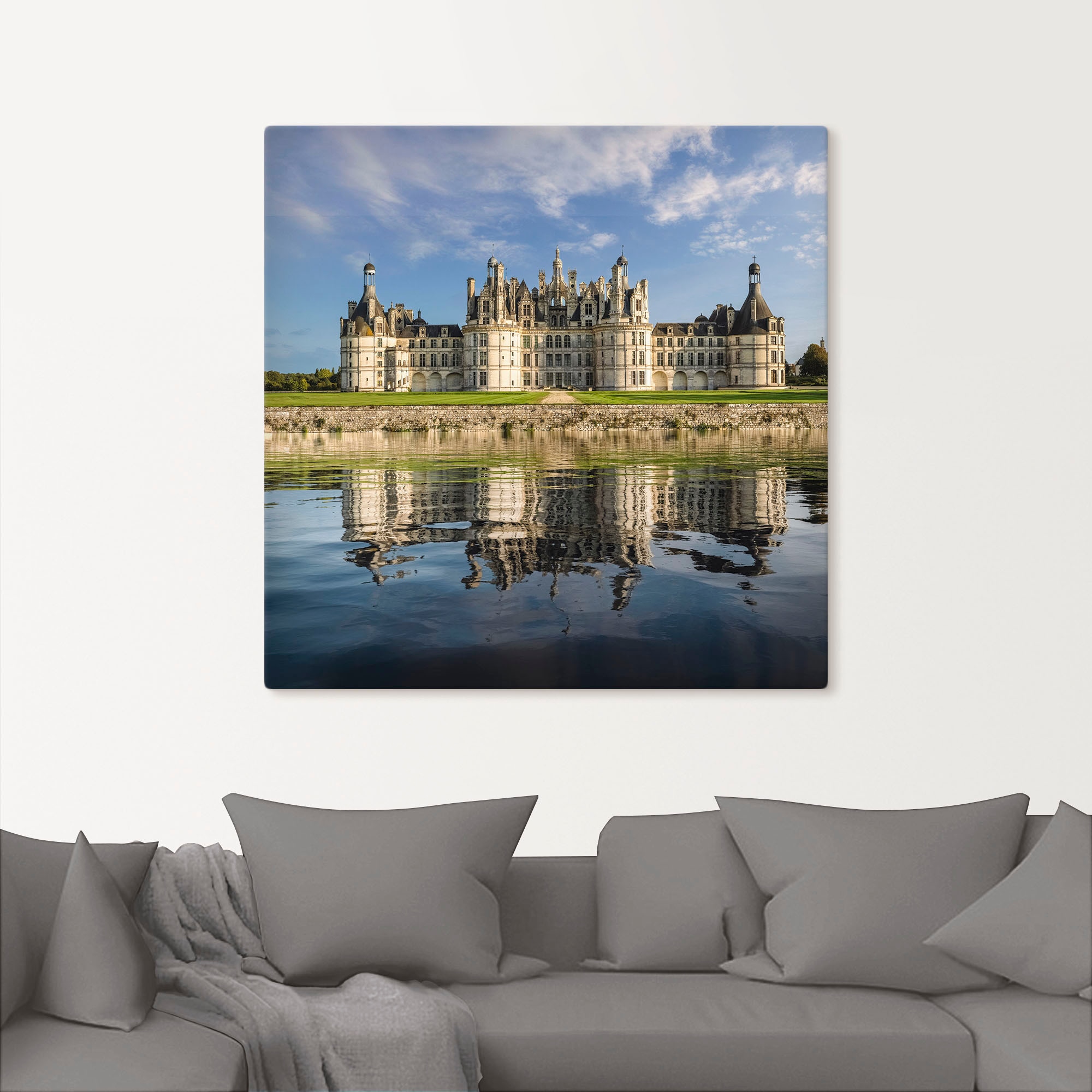 Artland Leinwandbild »Loire-Schloss Chateau Chambord«, Gebäude, (1 St.), auf Keilrahmen gespannt