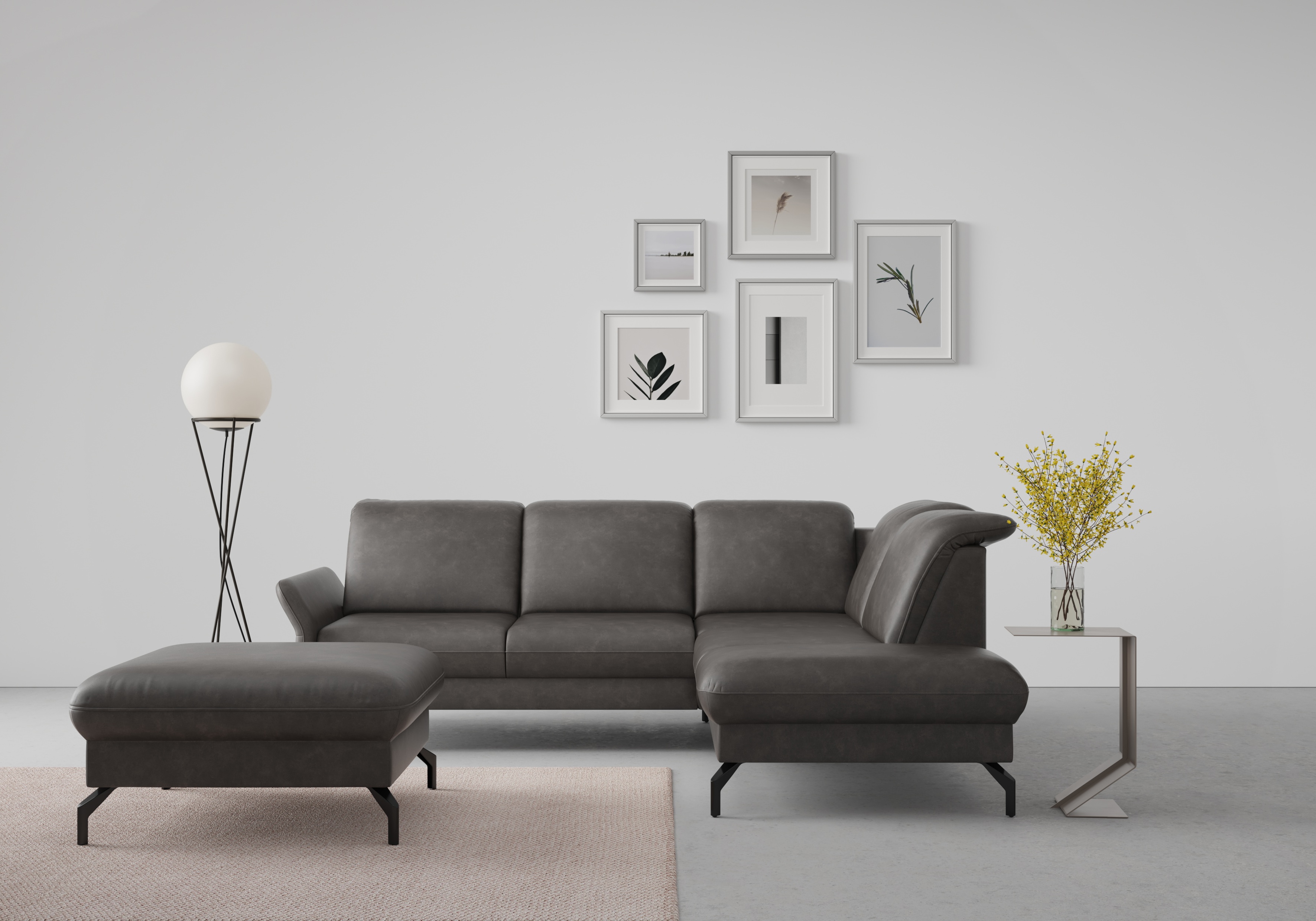 sit&more Ecksofa "Fashion L-Form" wahlweise mit Kopfteilverstellung und Vorziehsitz, motorisch