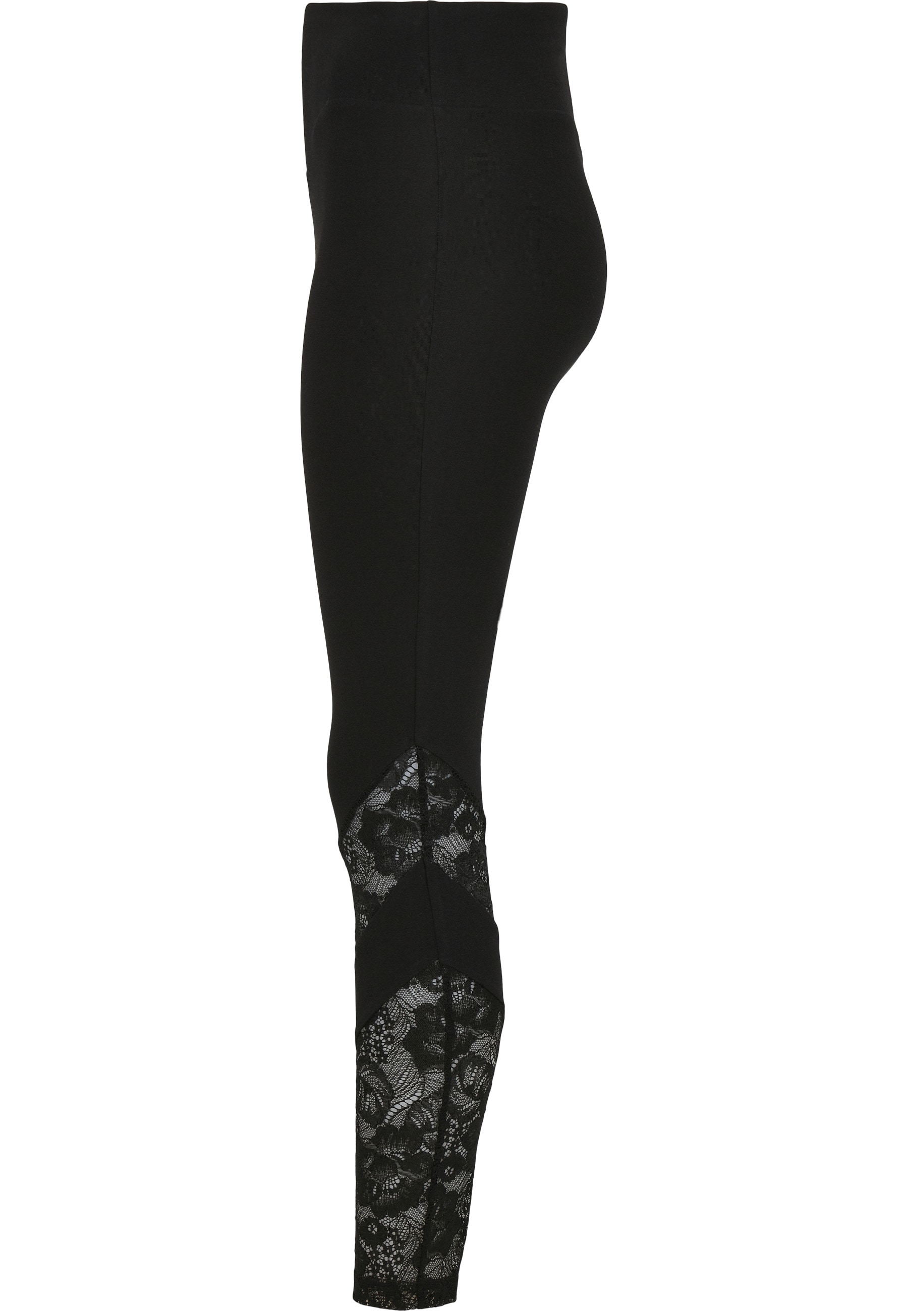 URBAN CLASSICS Leggings »Urban Classics Damen Ladies Highwaist Lace Inset Leggings«