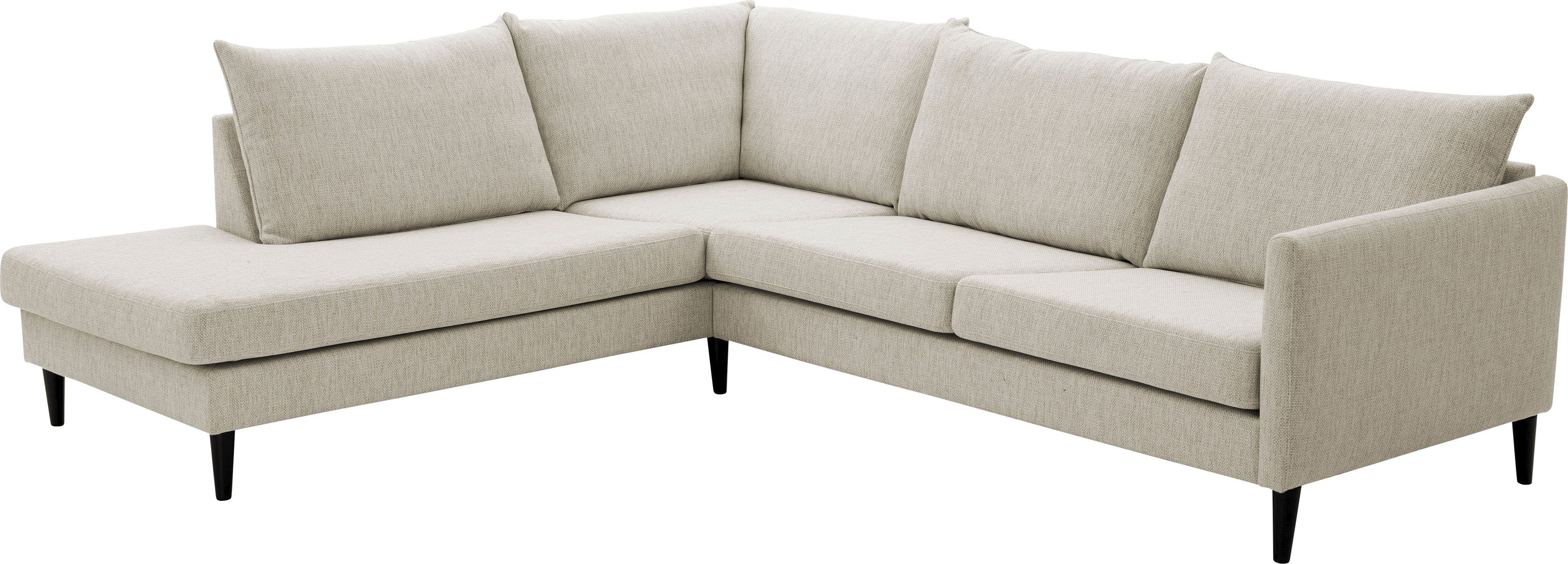 OTTO home Ecksofa "Rekvik L-Form" mit Wellenunterfederung, mit Massivholzfüßen